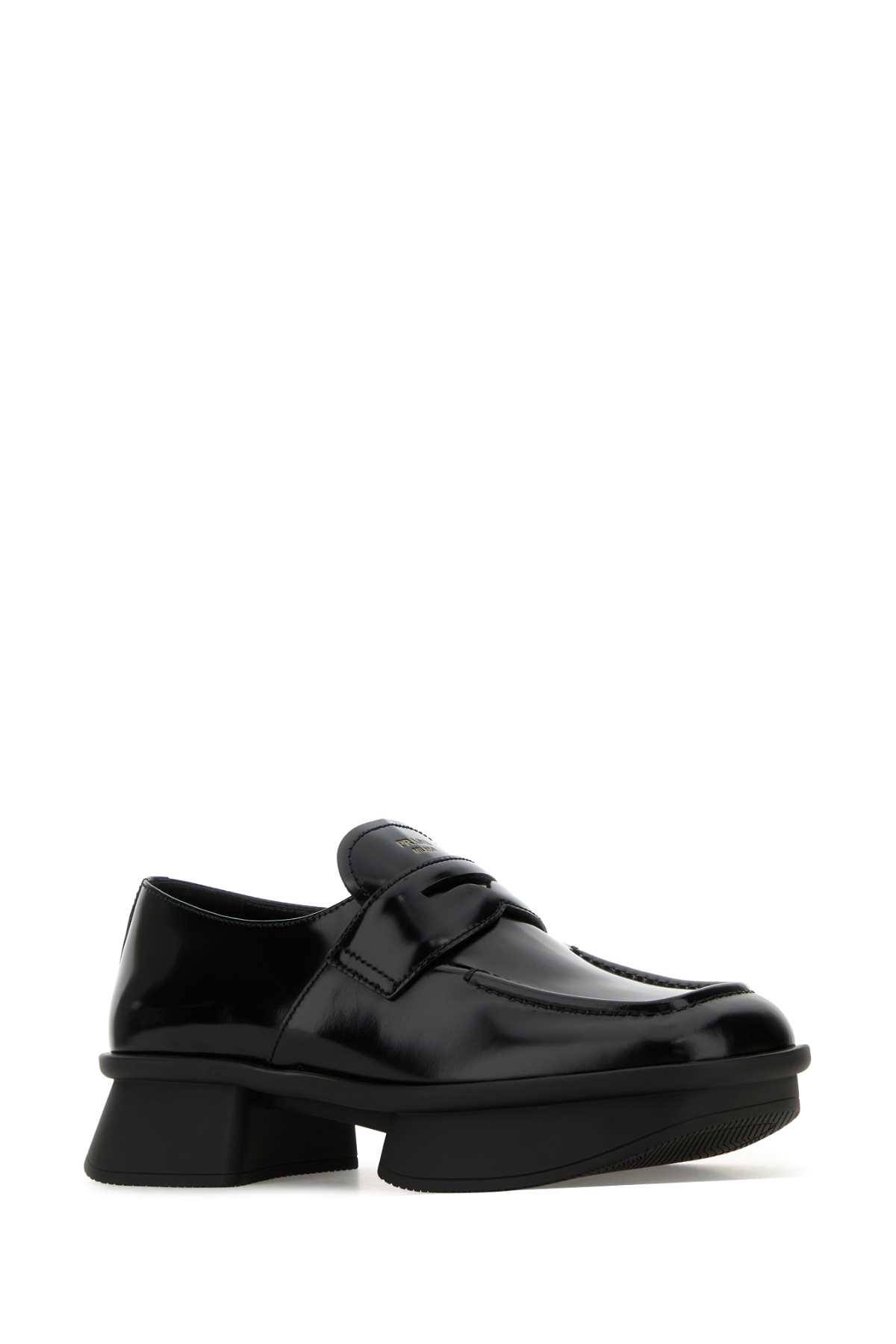 Prada Brushed Leather Squared-toe Loafers