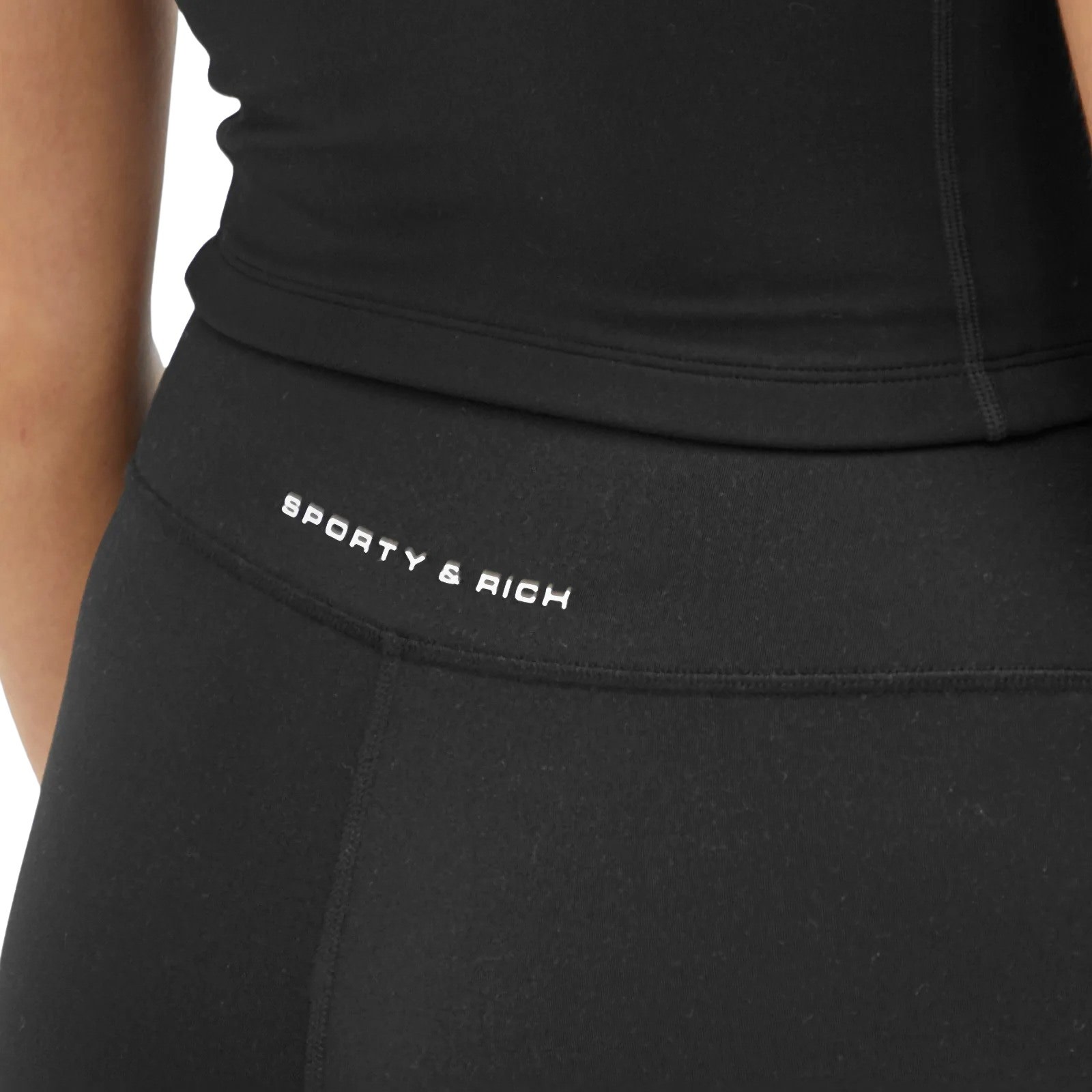 Sporty &amp; Rich Bold Logo Leggings In Black