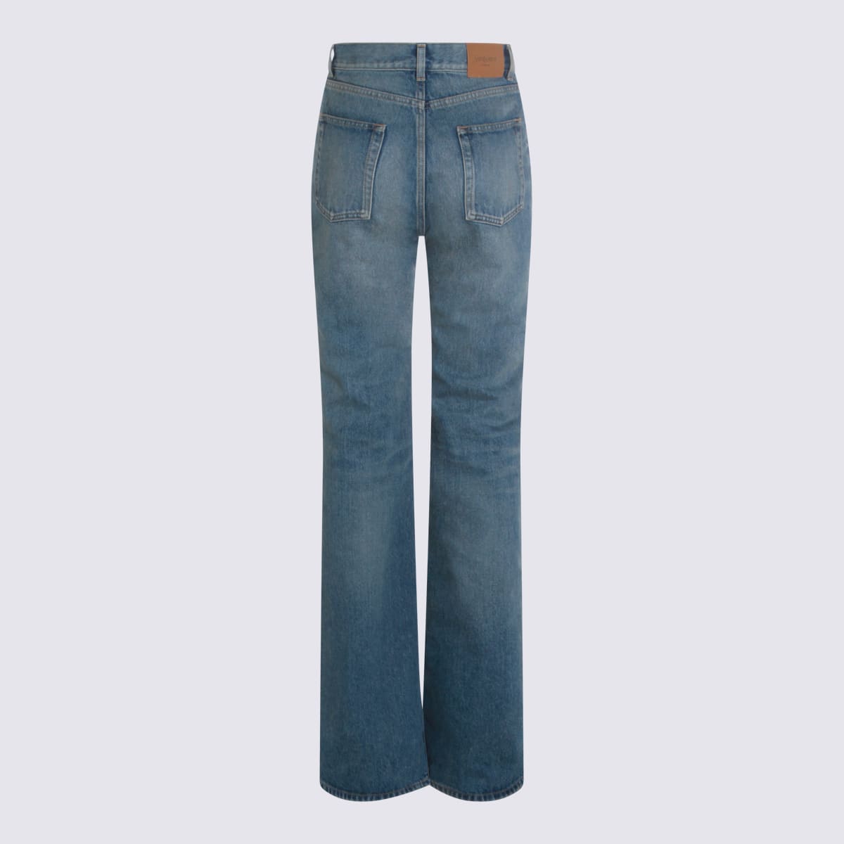 Saint Laurent Midi Blue Cotton Jeans