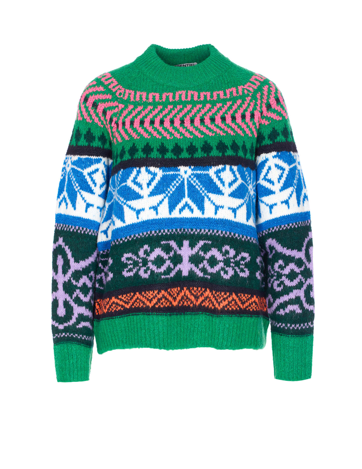 Essentiel Antwerp Irelando Green Crewneck Sweater In Green