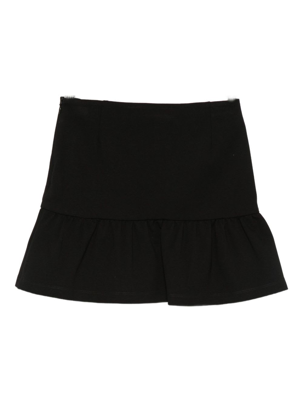 Moschino Teddy Bear-embellished Ruffled Skirt In Black