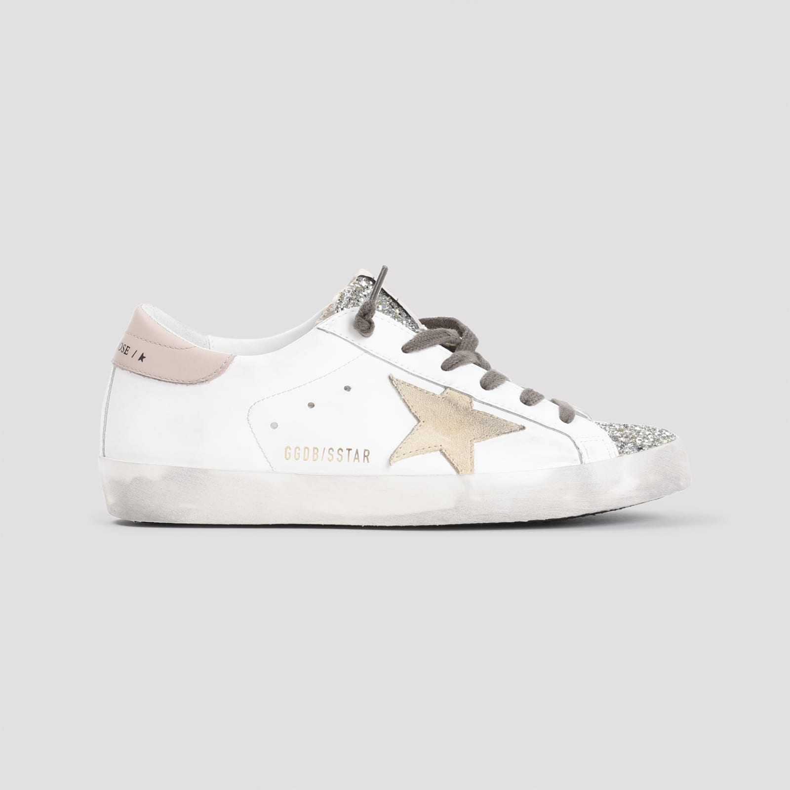 Shop Golden Goose Superstar Sneakers In White Platinum Yellow Pink