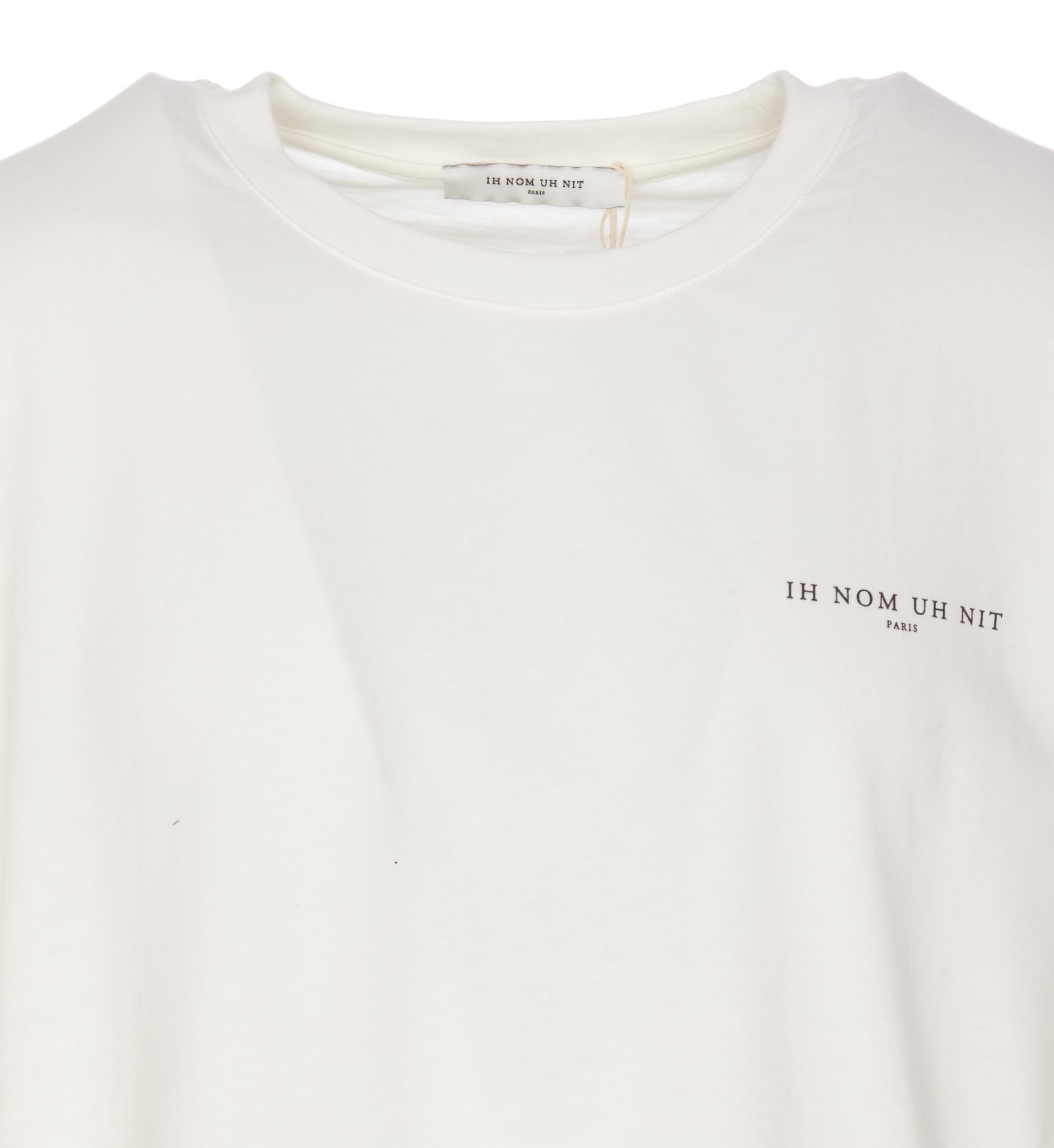 Shop Ih Nom Uh Nit Black Roses And Pearls Logo T-shirt In Off White