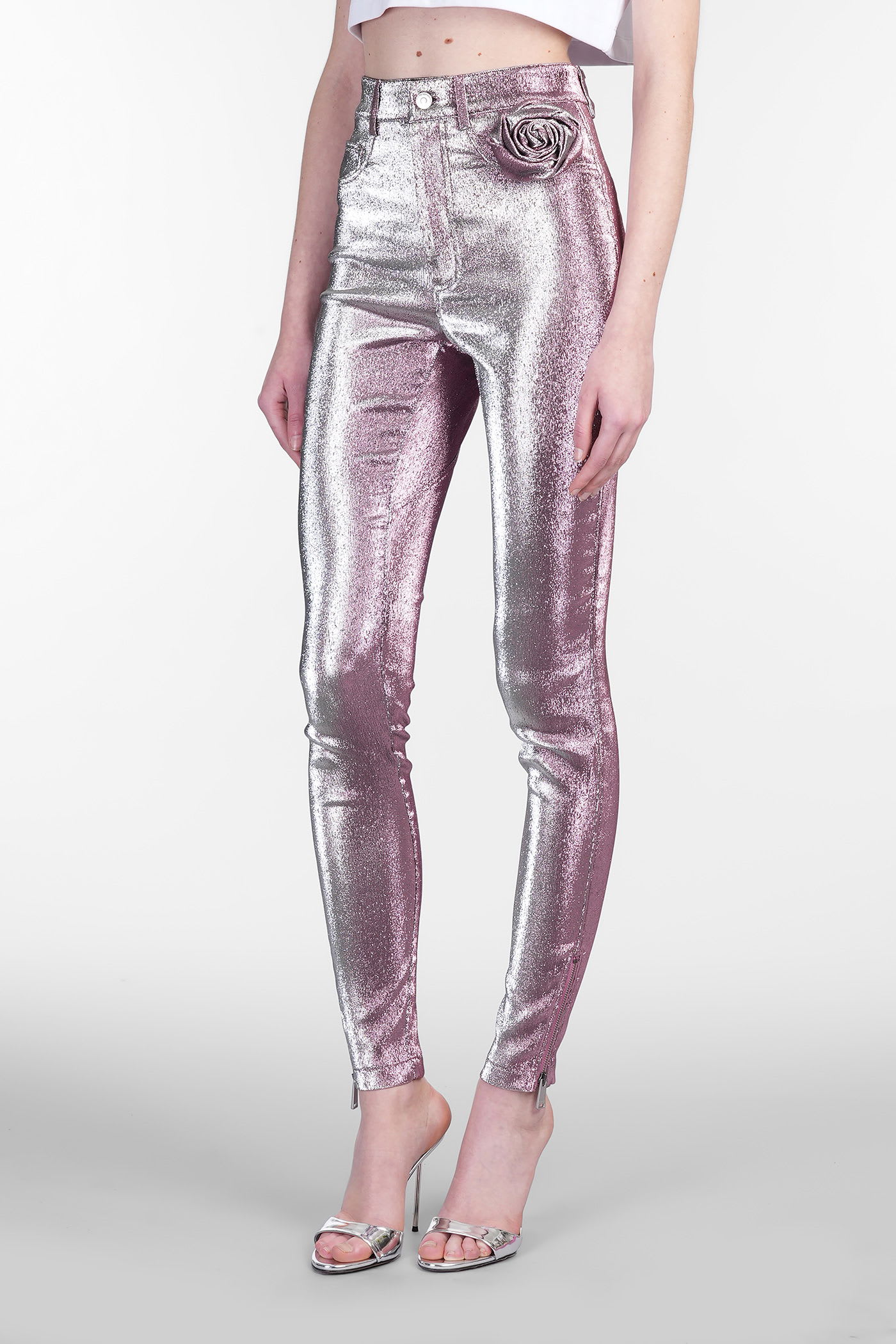 AREA LEGGINGS IN ROSE-PINK POLYESTER