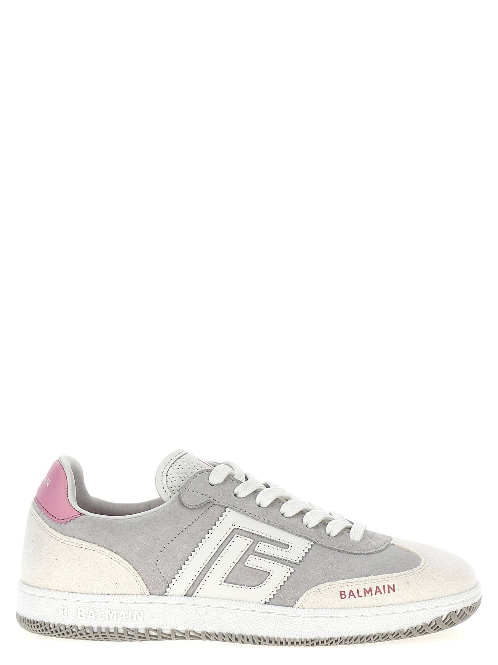 Shop Balmain Swan Sneakers In Pink