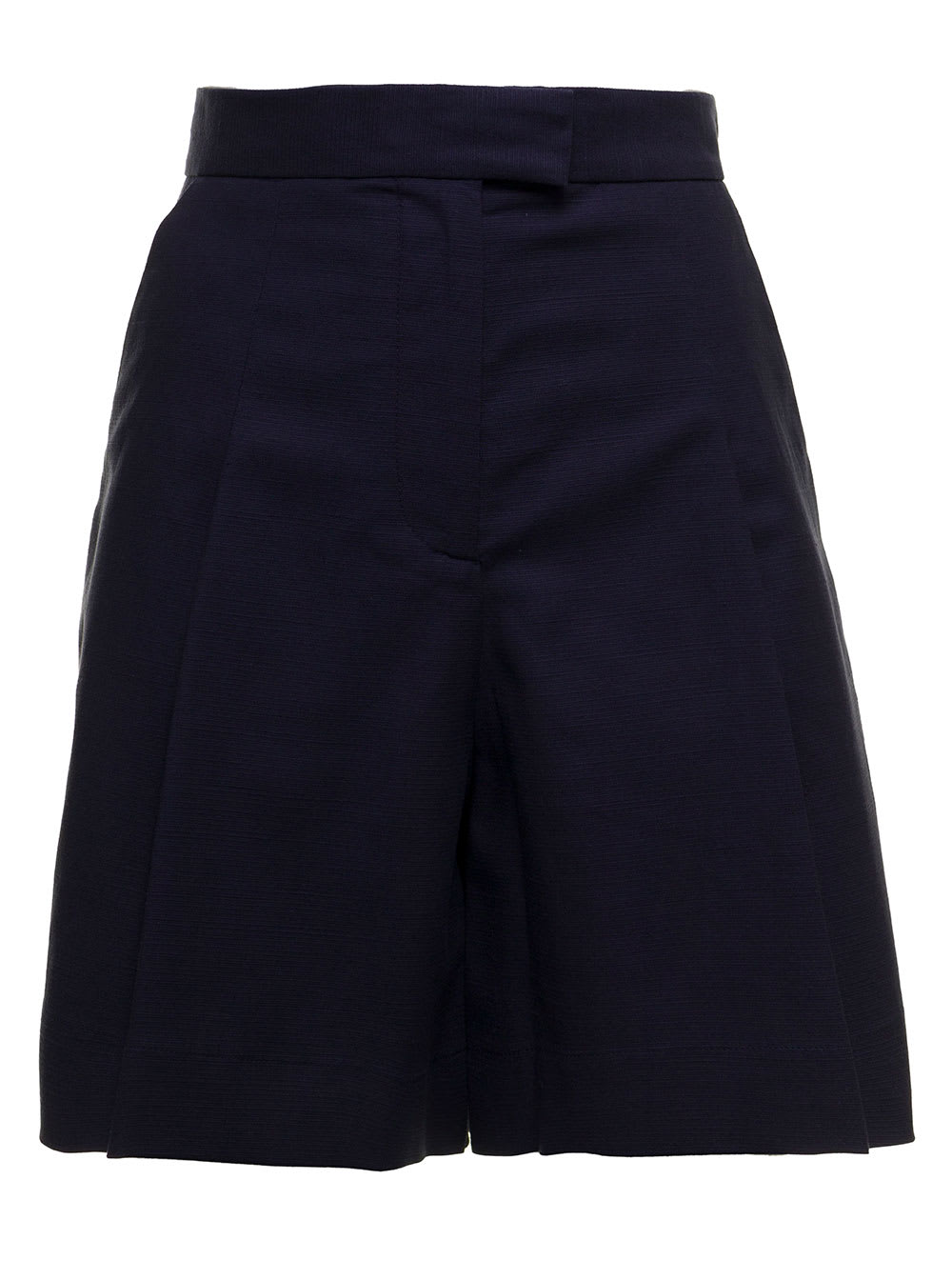 A.p.c. Womans Diane Blue Viscose Blend Shorts