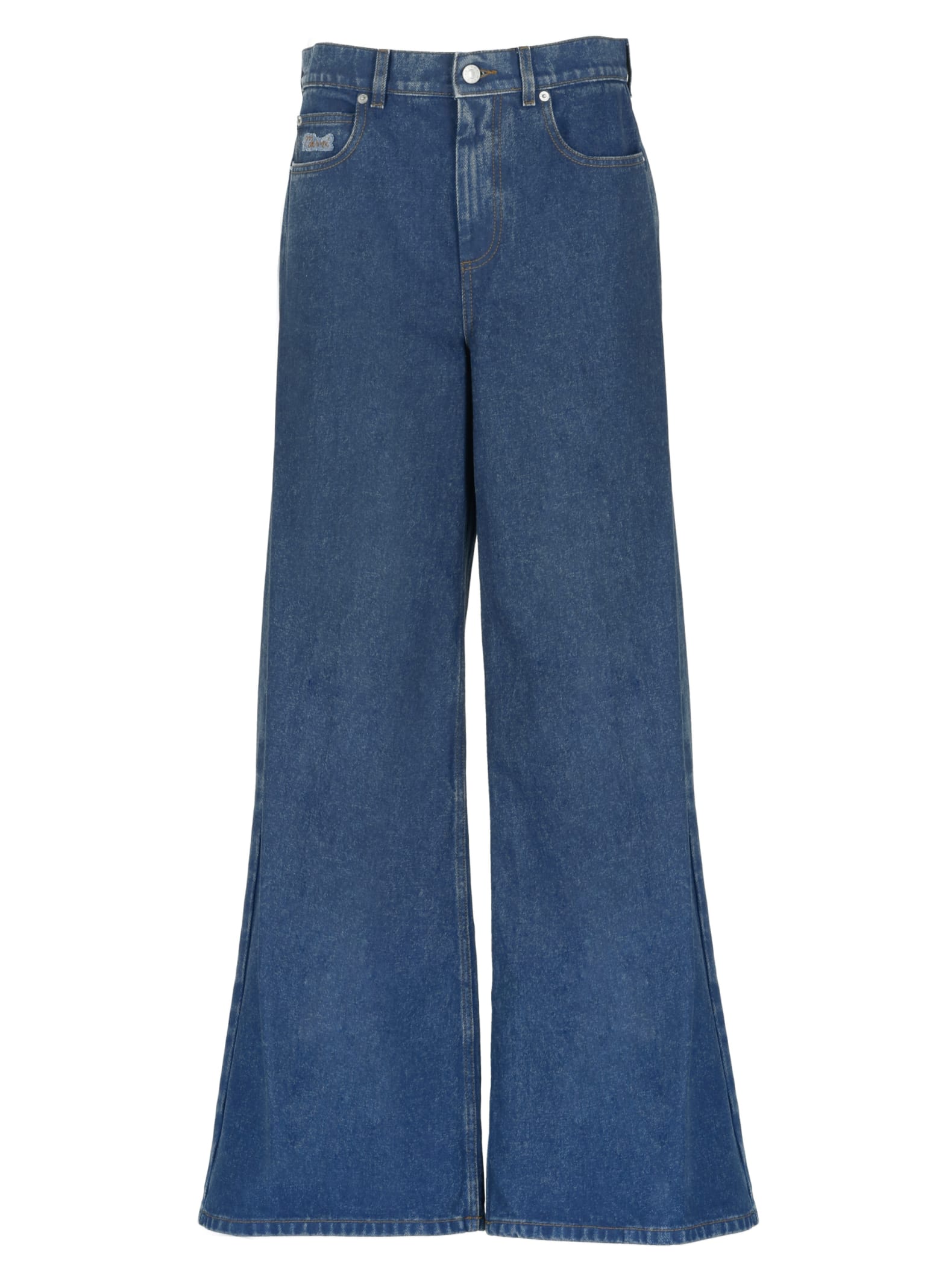 Shop Marni Cotton Jeans In Blue