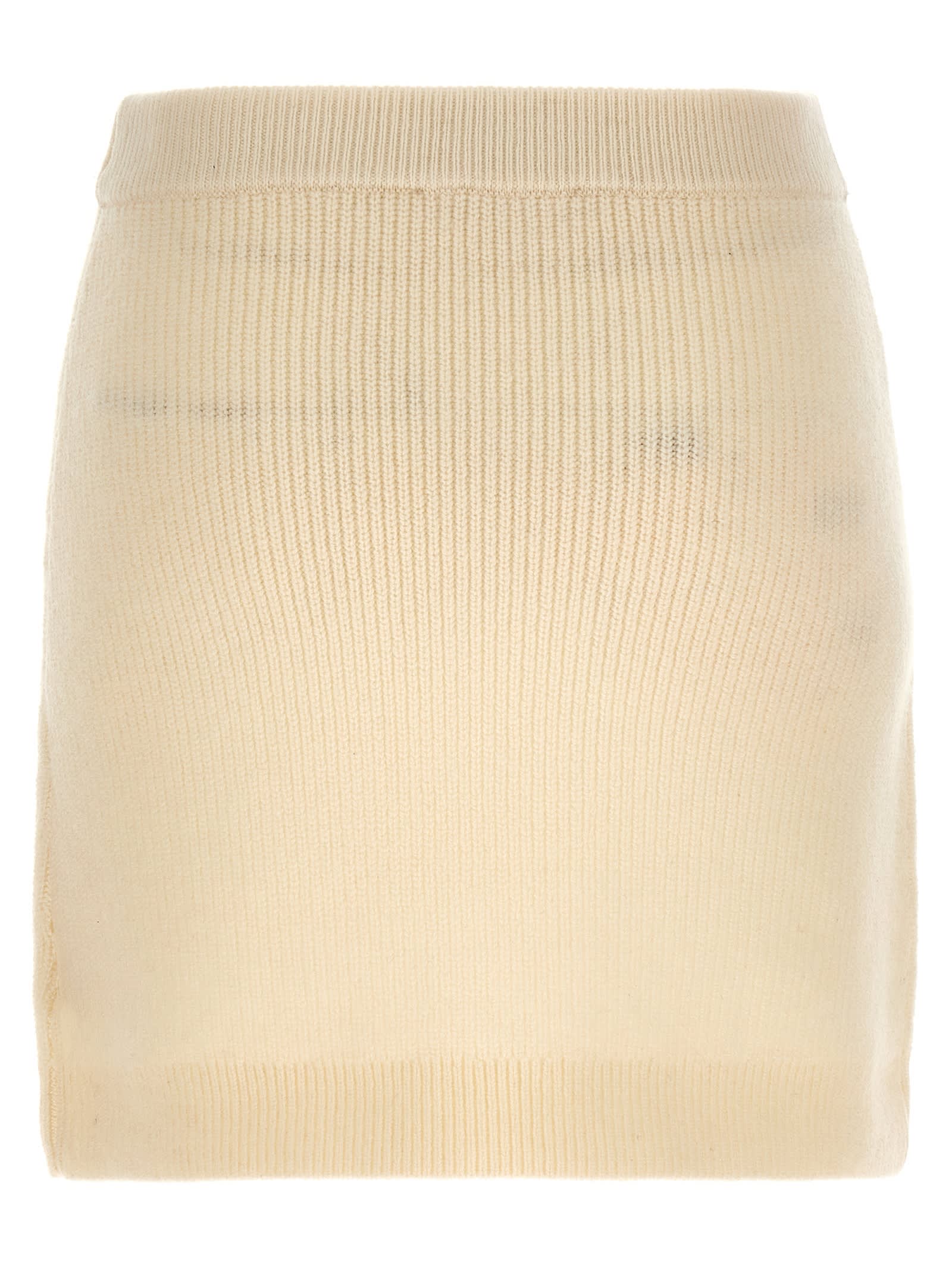 Michael Michael Kors Knitted Skirt Skirts White In Avorio