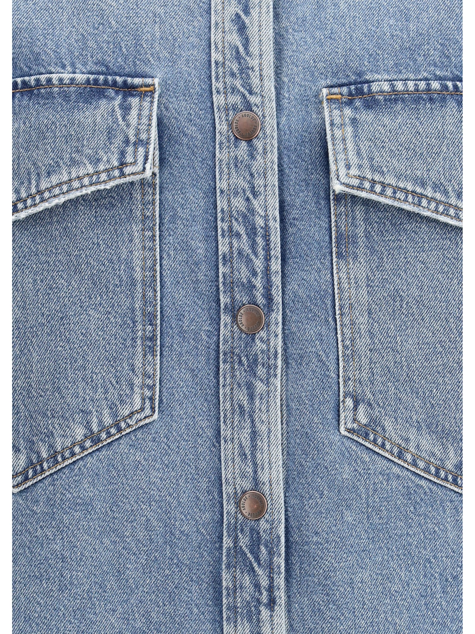 Agolde Lotta Shirt In Blue