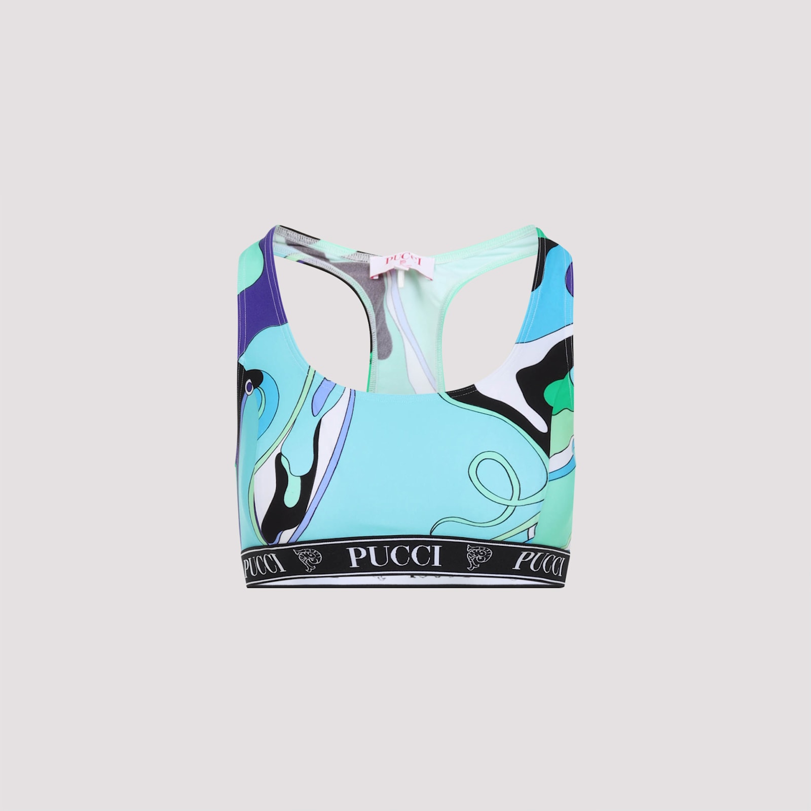 Pucci Multicolored Racerback Swimsuit With Elastic Branding