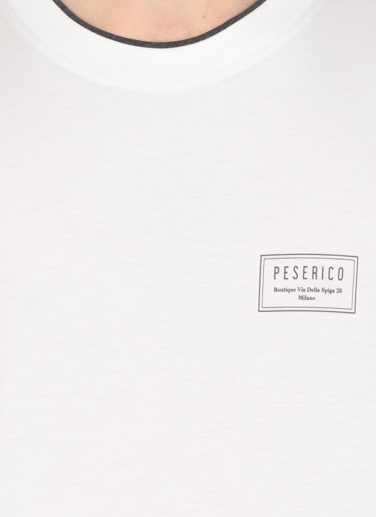 Shop Peserico T-shirt With Logo In White