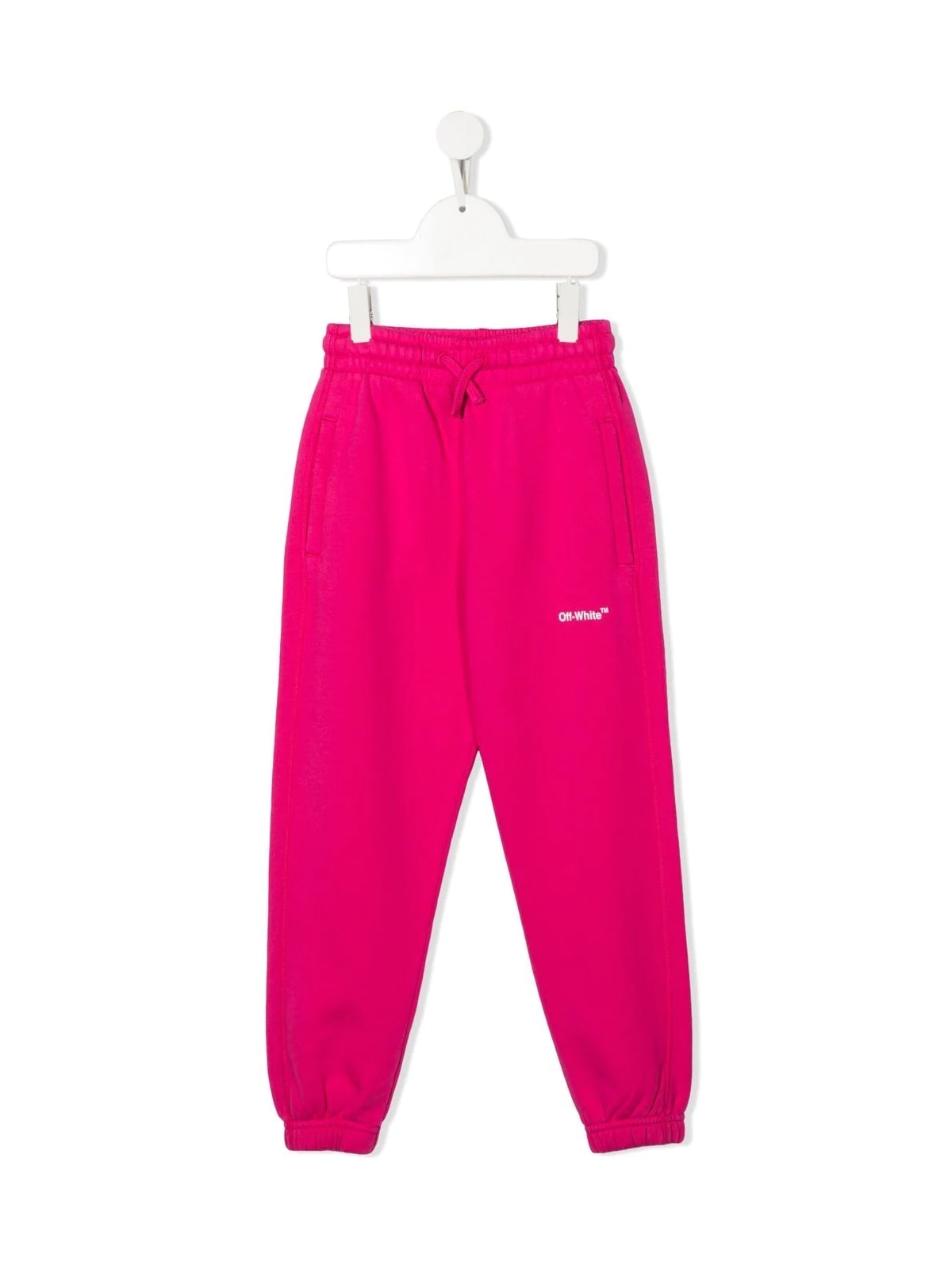 Off-white Rubber Arrow Sweat Pant In Fuchsia White