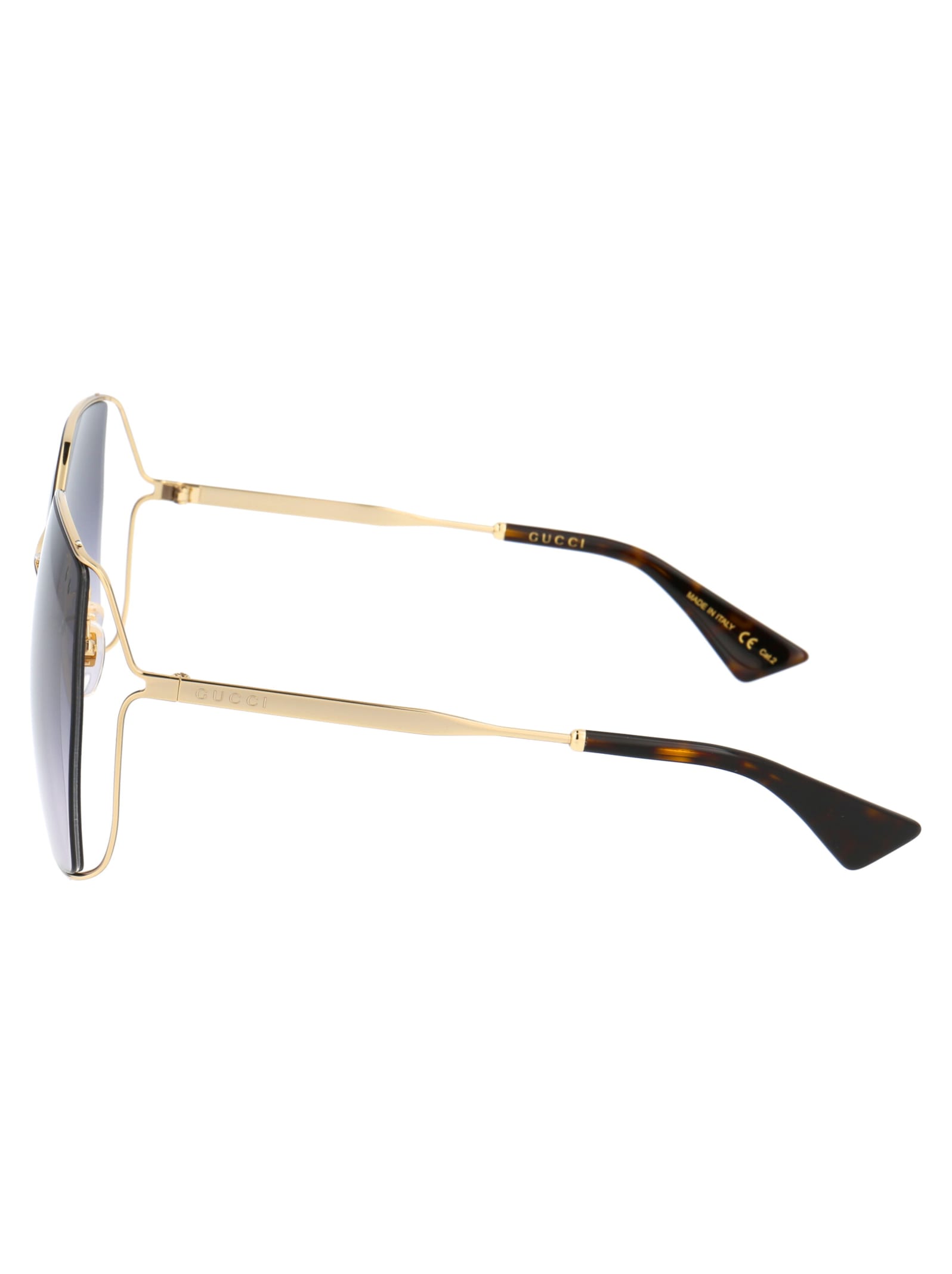 Shop Gucci Gg0817s Sunglasses In 001 Gold Gold Grey