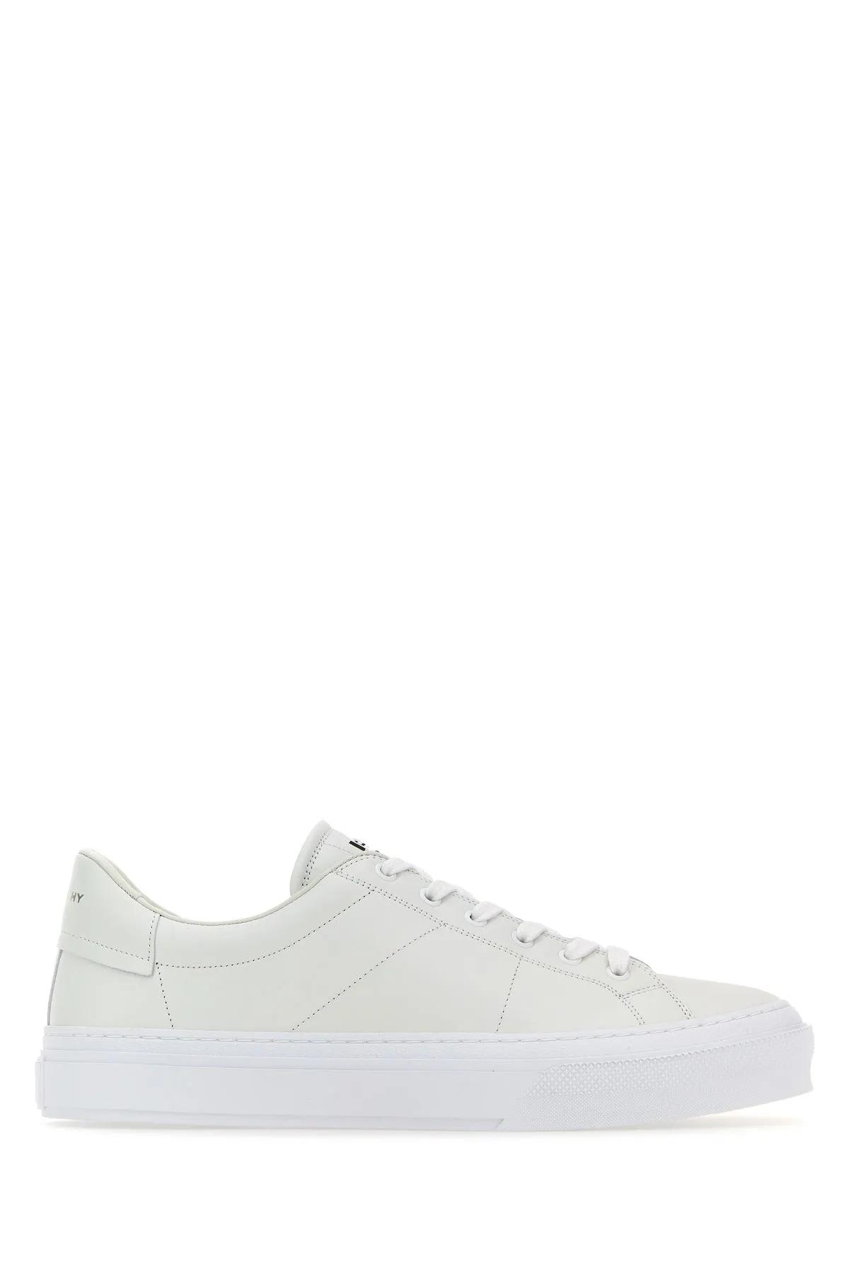 Shop Givenchy White Leather City Sport Sneakers