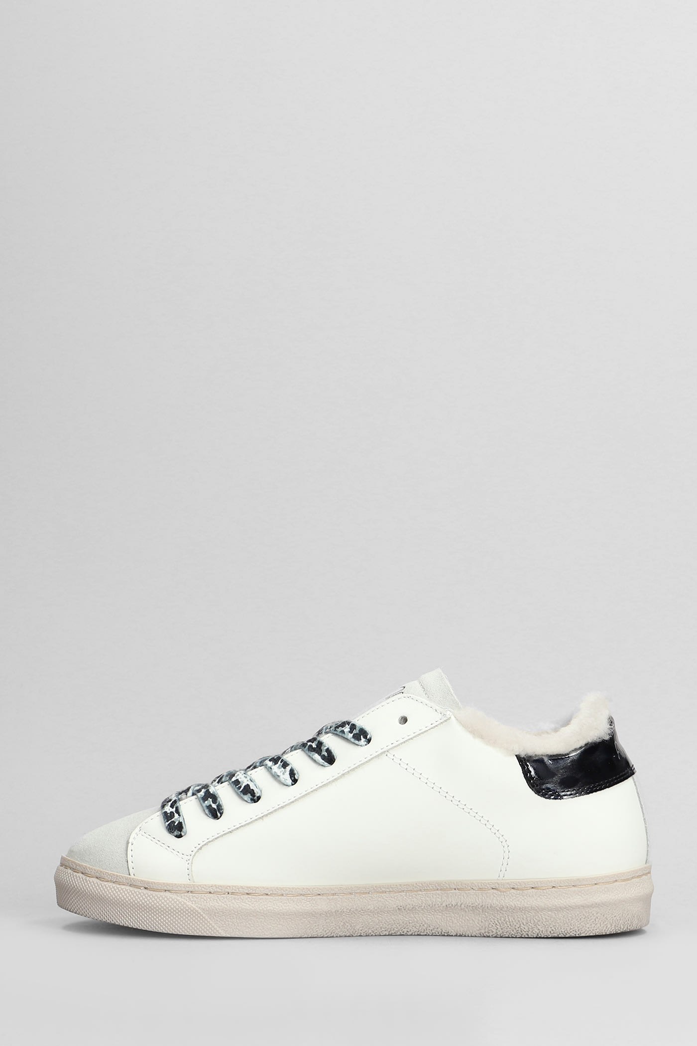 Shop Ama Brand Sneakers In White Suede And Leather