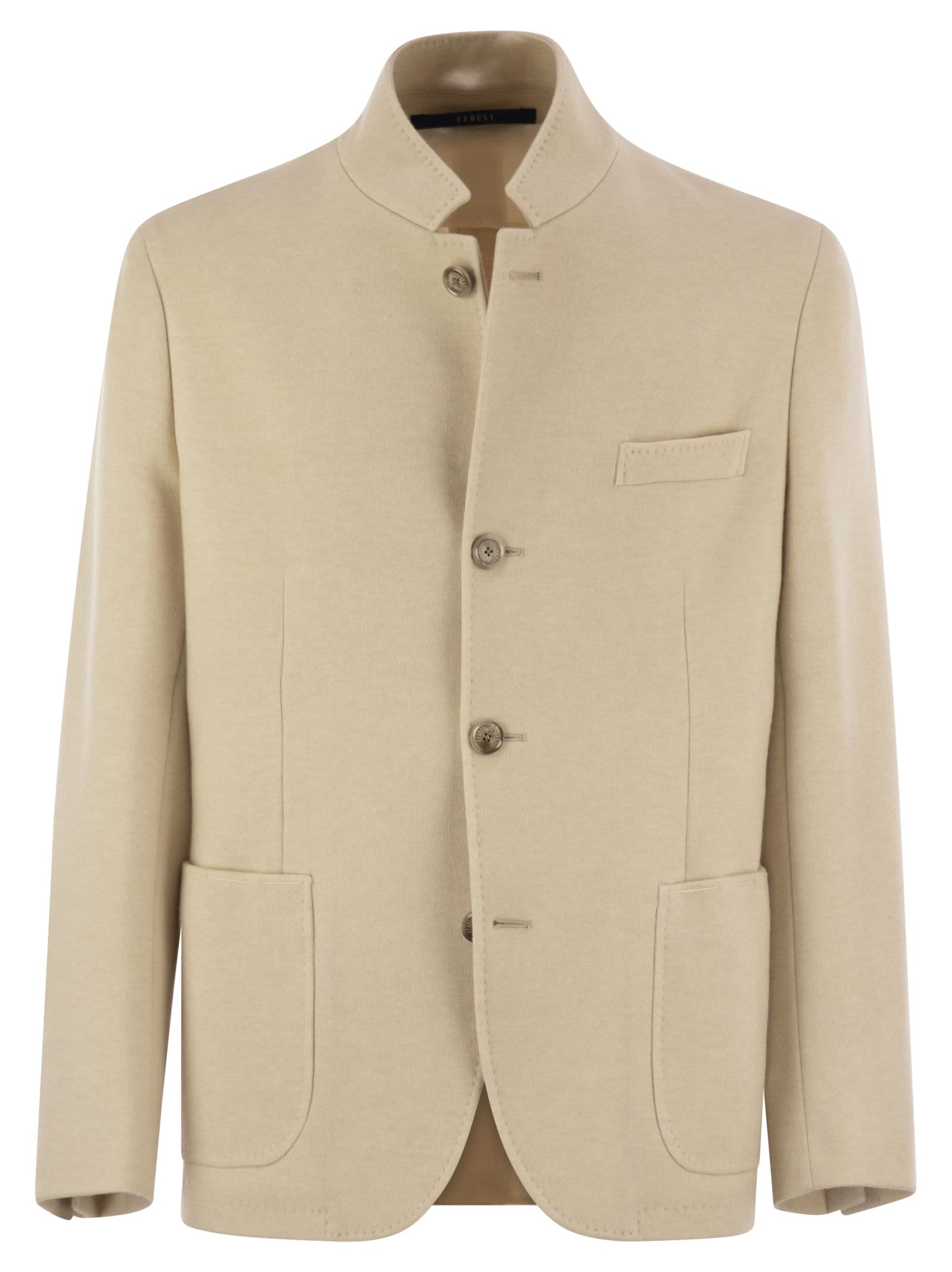 Fedeli Damon - Double Flanel Cashmere Blazer In Multi