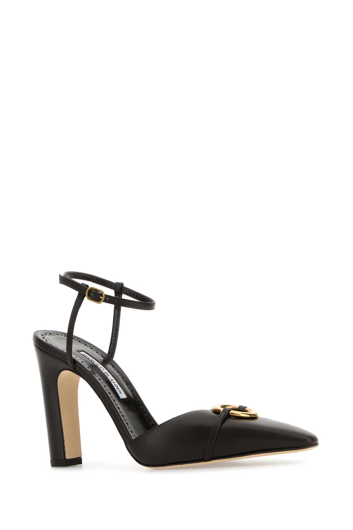 Manolo Blahnik Dark Brown Leather Querelle Pumps In Brown