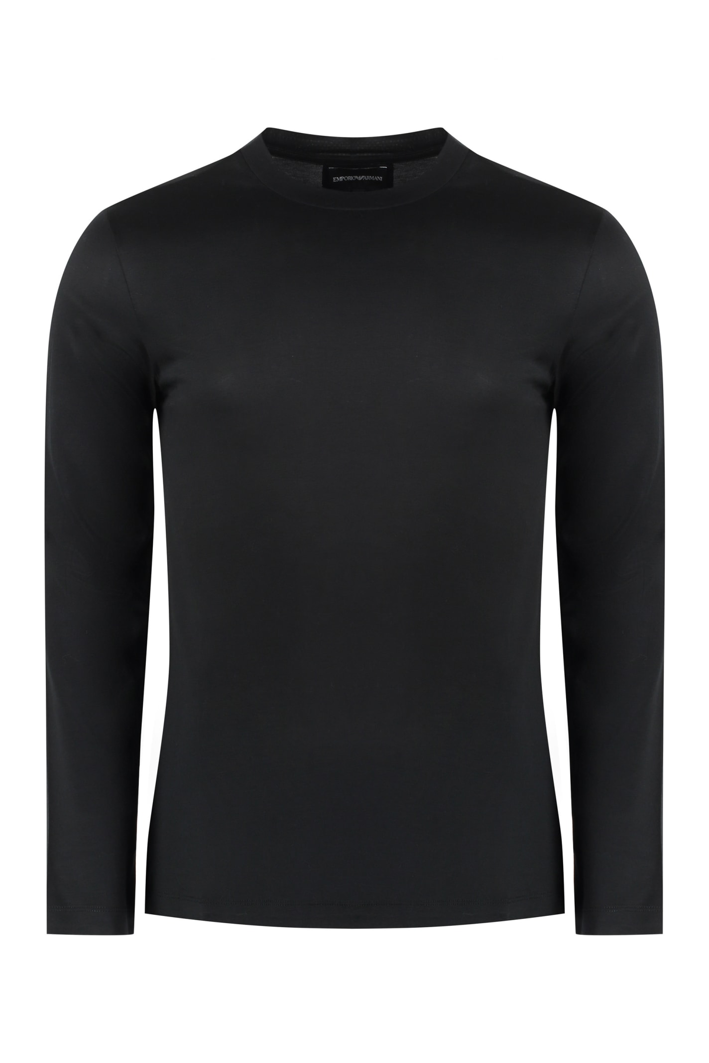Emporio Armani Long Sleeve T-shirt In Black