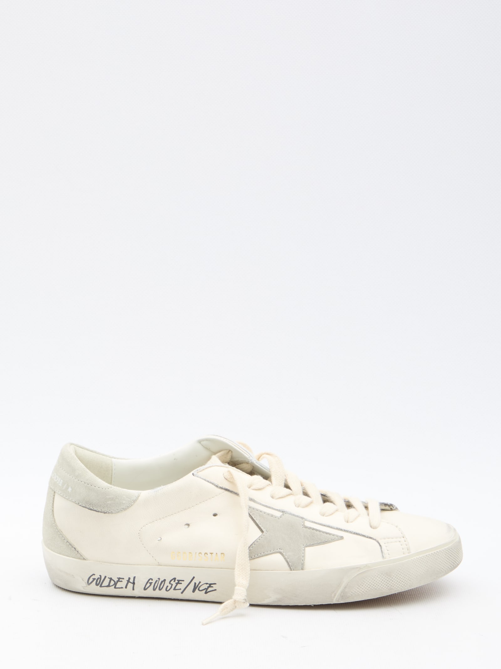 Shop Golden Goose Super-star Sneakers In White