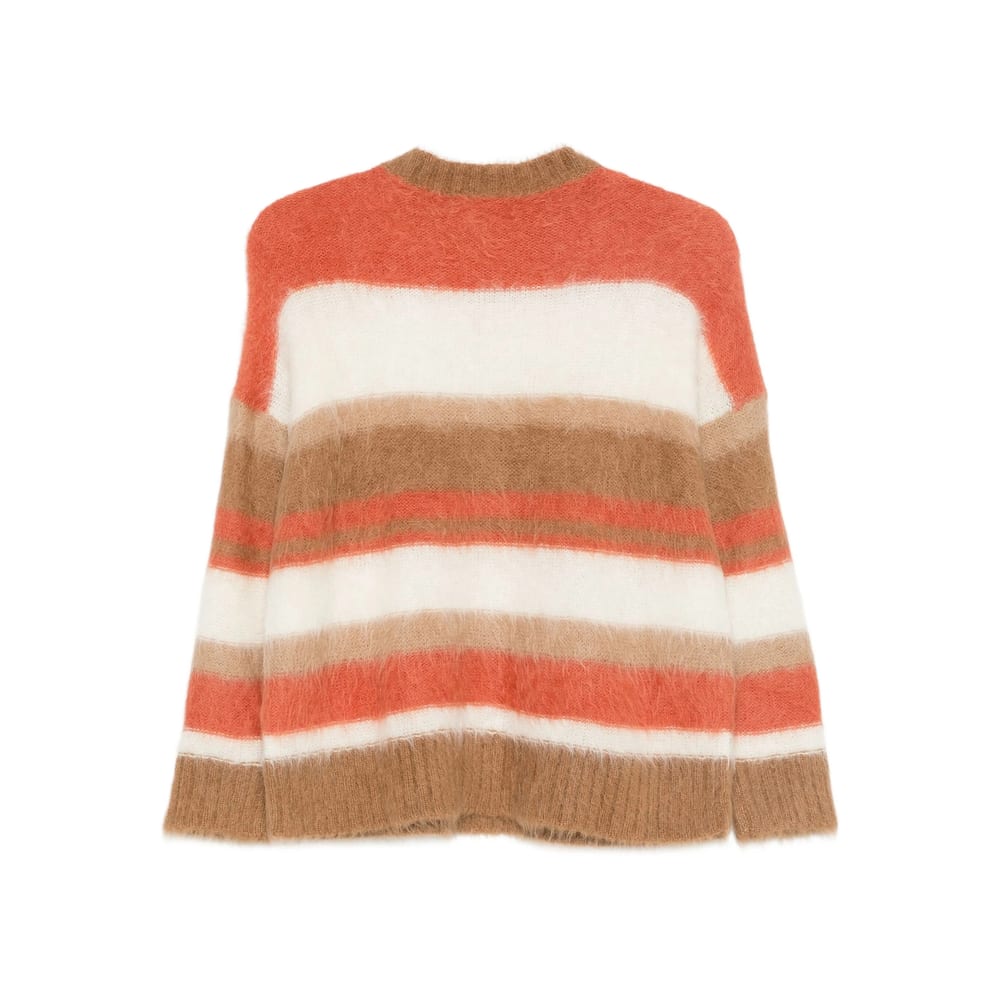 Antonelli Striped Knitted Sweater In Multi