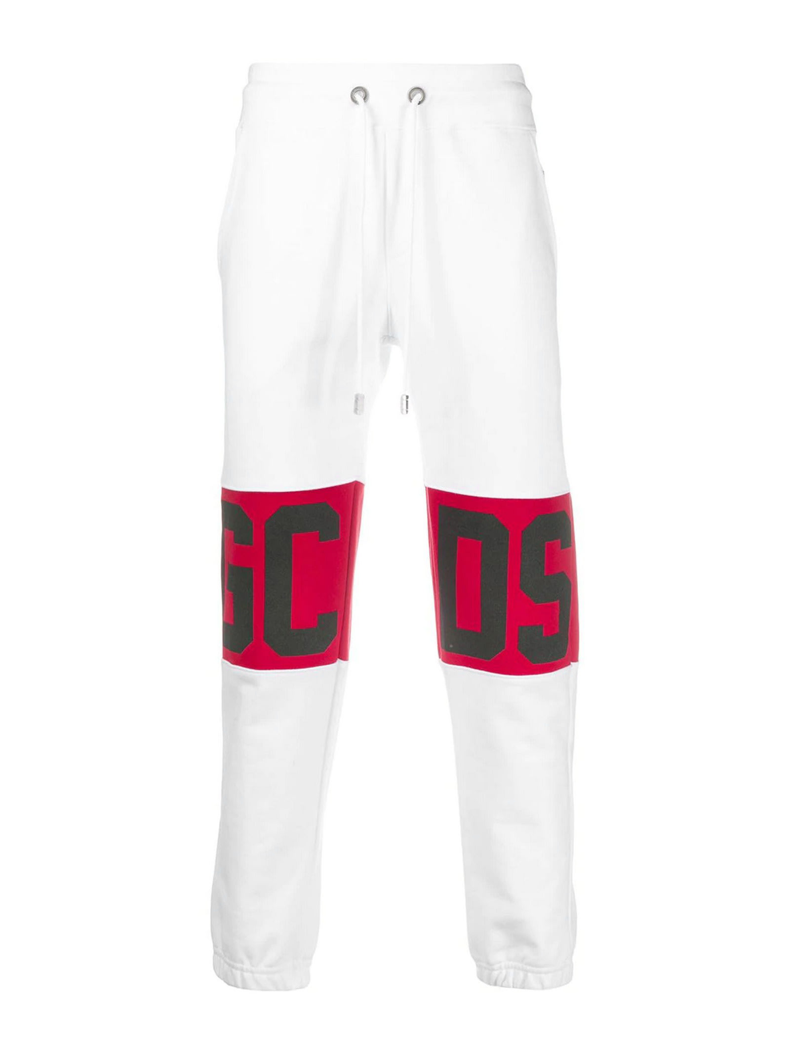 GCDS White Cotton Track Pants
