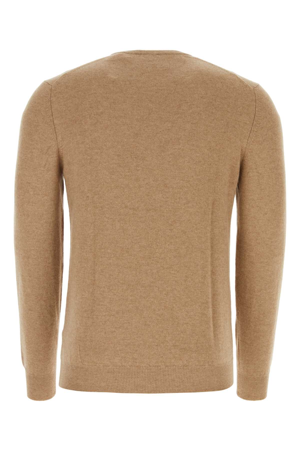 Shop Fedeli Camel Cashmere Sweater In Naturale