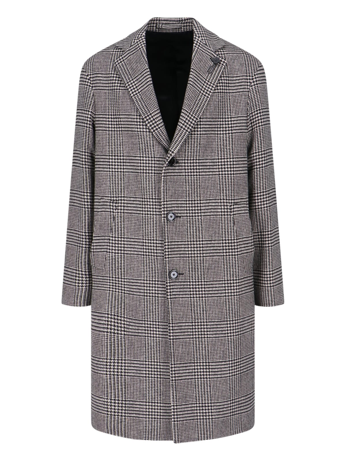 Shop Lardini Single-breasted Midi Coat In Black