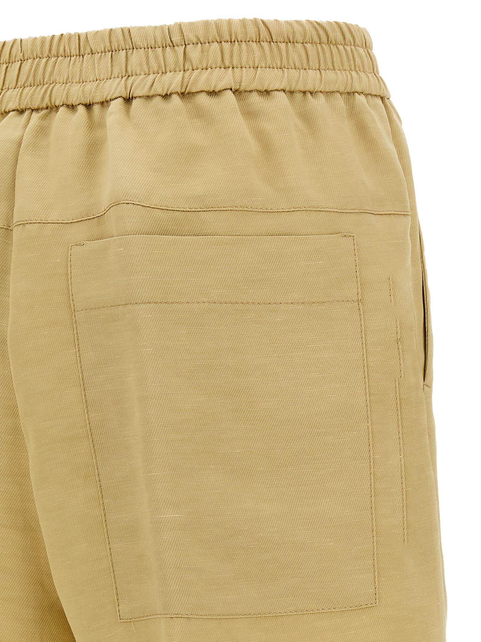 Nude Linen Bermuda Shorts Bermuda And Short Beige In Beige