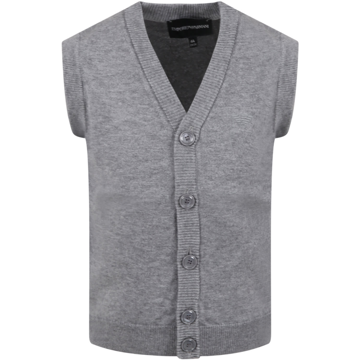 Armani Collezioni Grey Vest For Boy