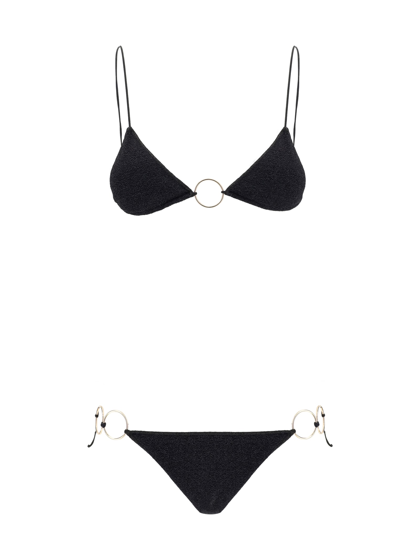 Shop Oseree Lumiere Ring Swimsuit In Black