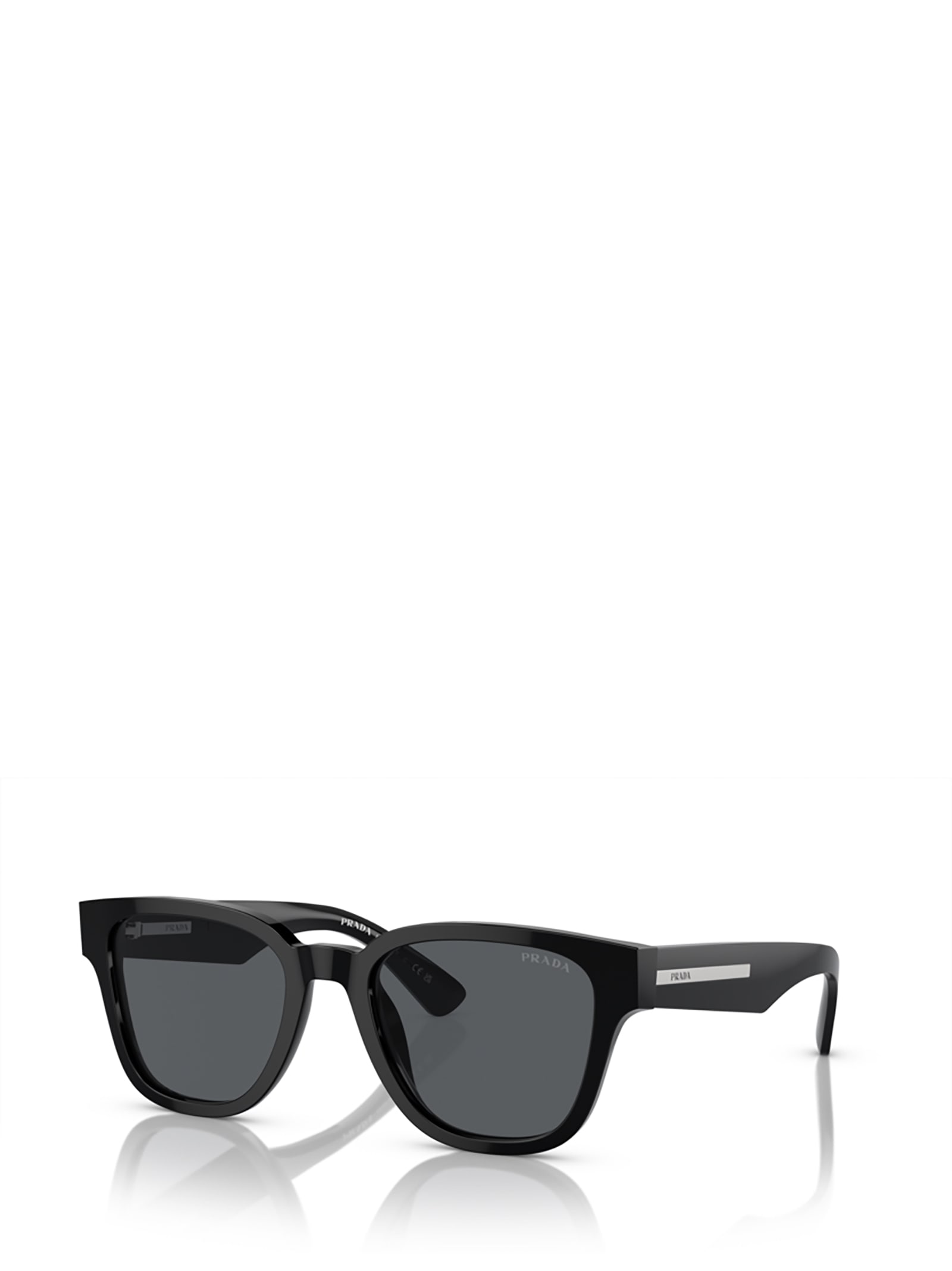 Shop Prada Pr A04s Black Sunglasses