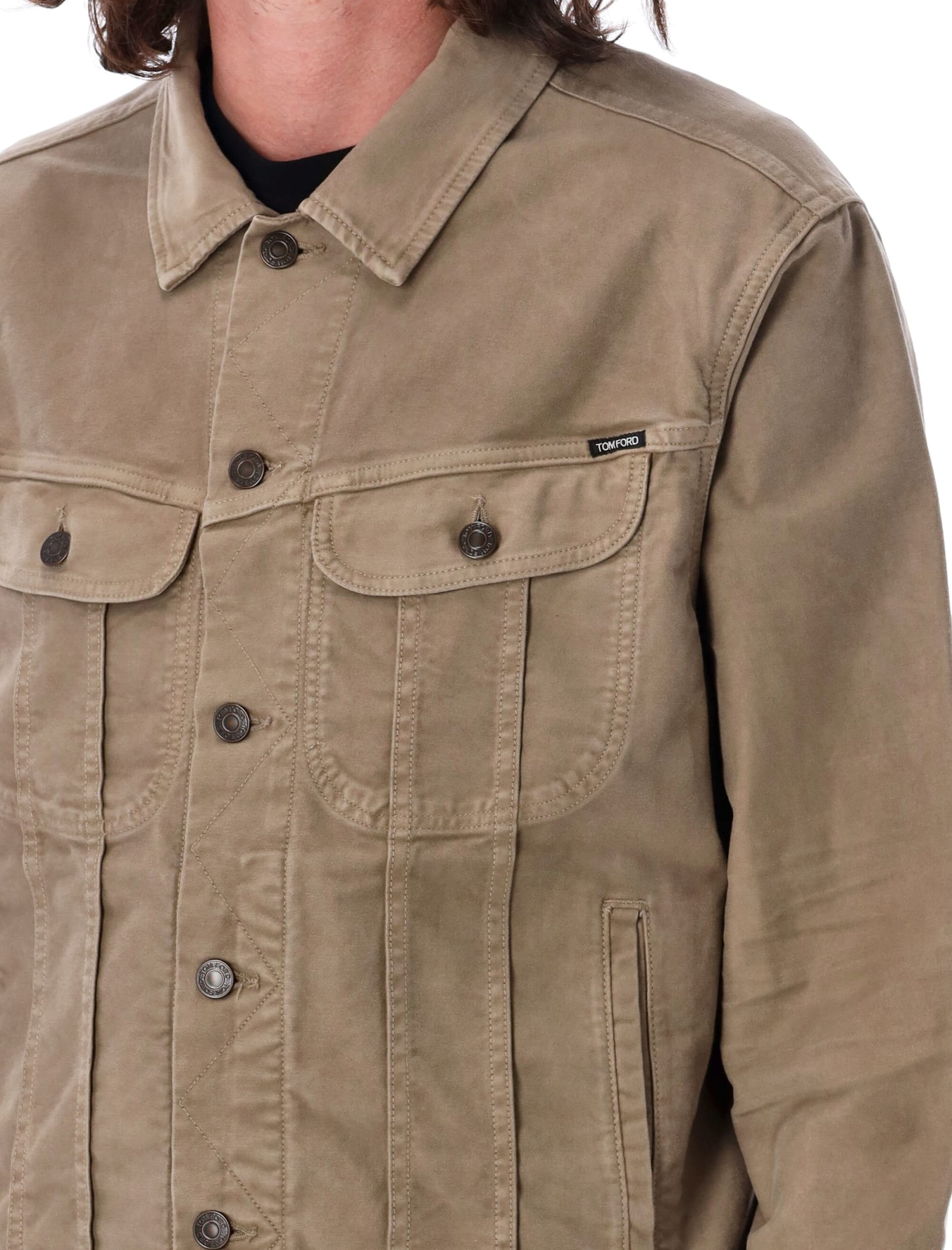 Shop Tom Ford Moleskin Icon Jacket In Nut