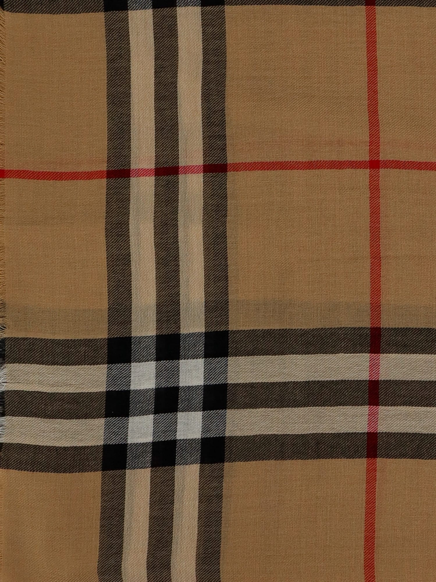 Shop Burberry Scarf In Brown/black