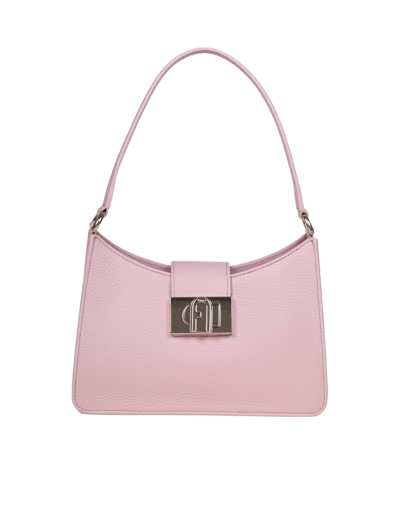 Shop Furla 1927 S Shoulder Bag In Pink Soft Leather In Alba