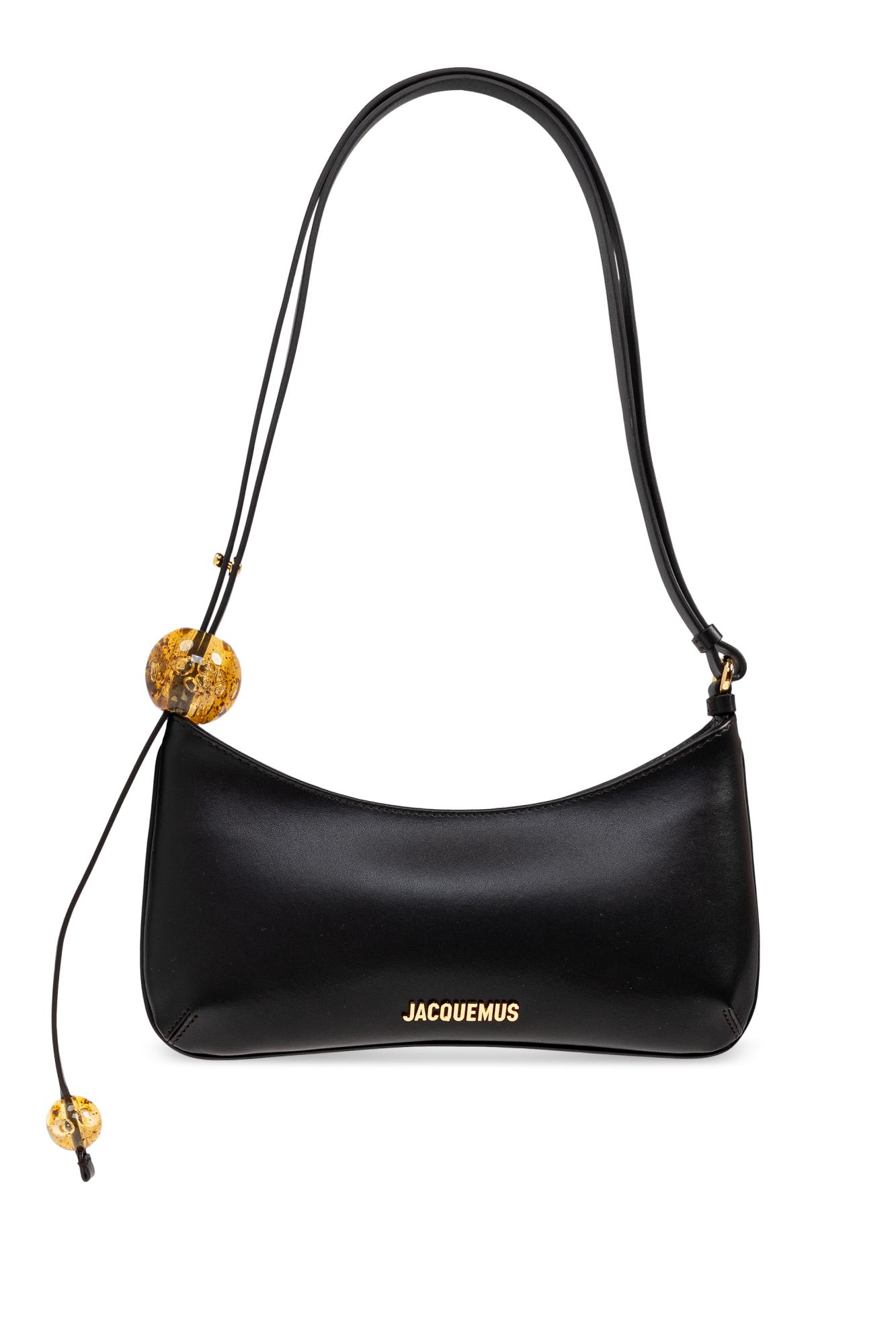 Jacquemus Women Black Top Zip Fastening Adjustable Shoulder Strap Internal Patch Pocket Contrast In Black