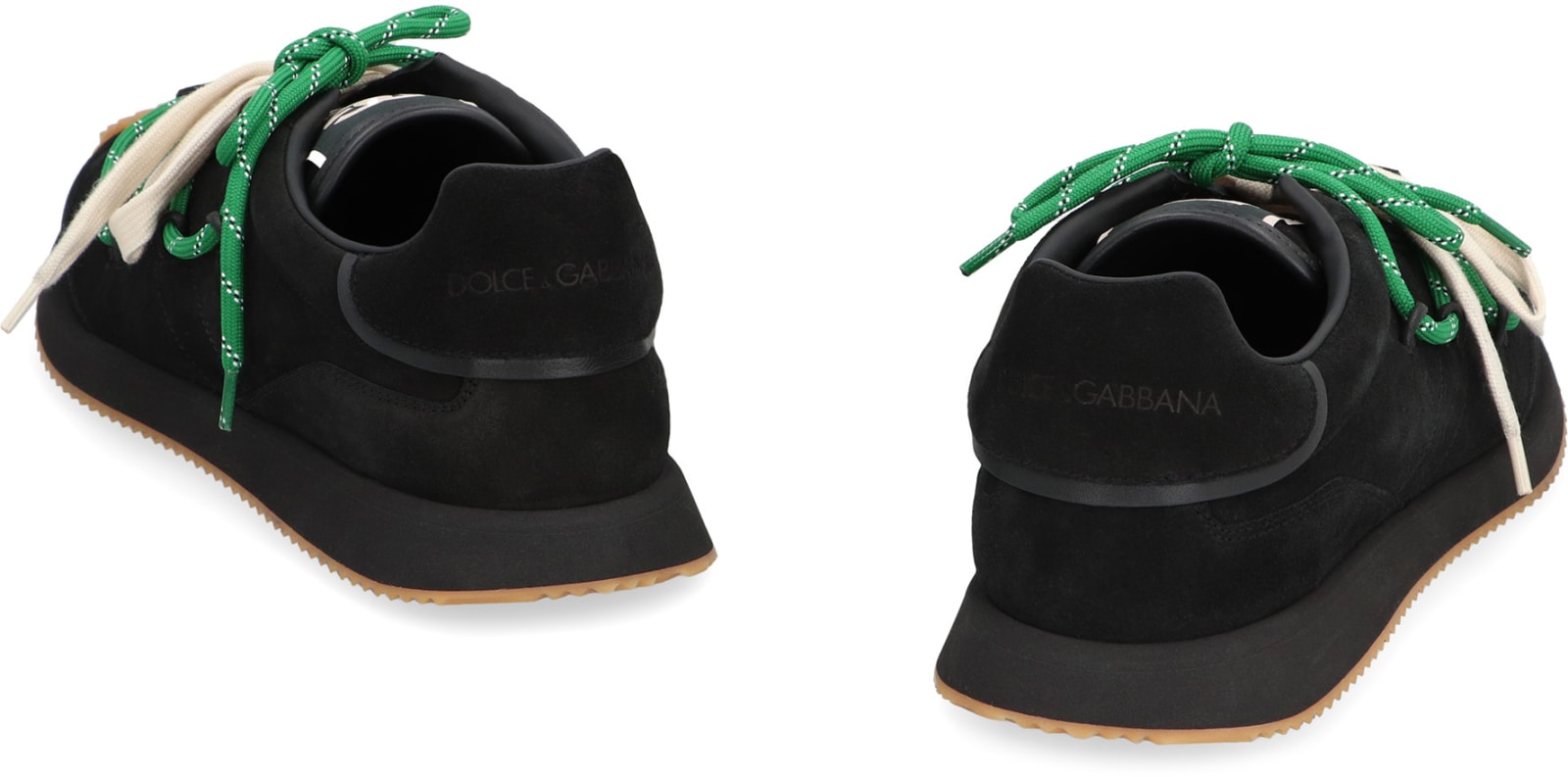 Shop Dolce & Gabbana Dg Runner Suede Sneakers In Black