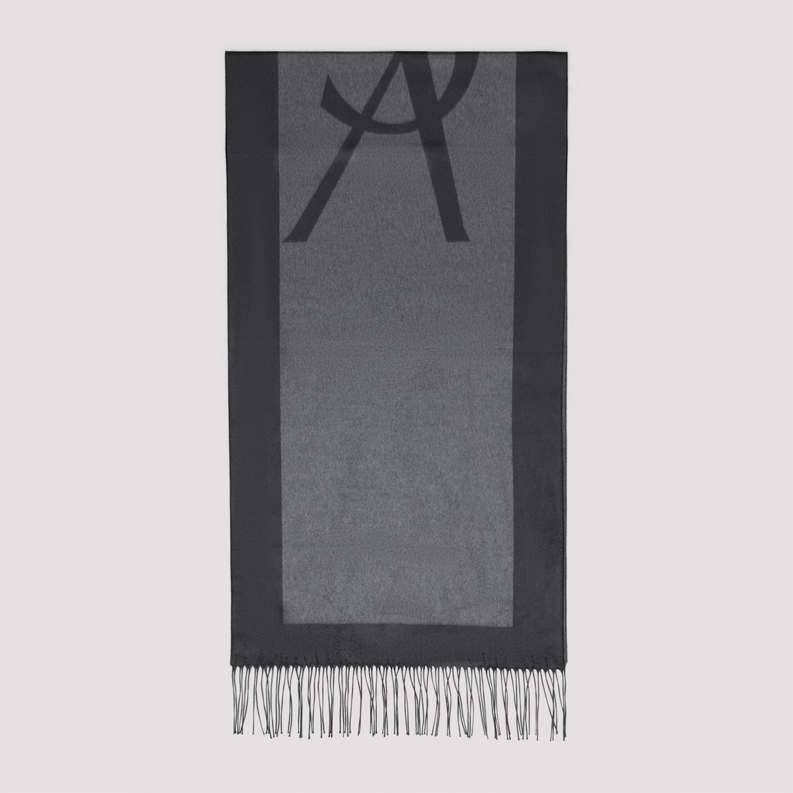 Saint Laurent Silk Scarf In Brown