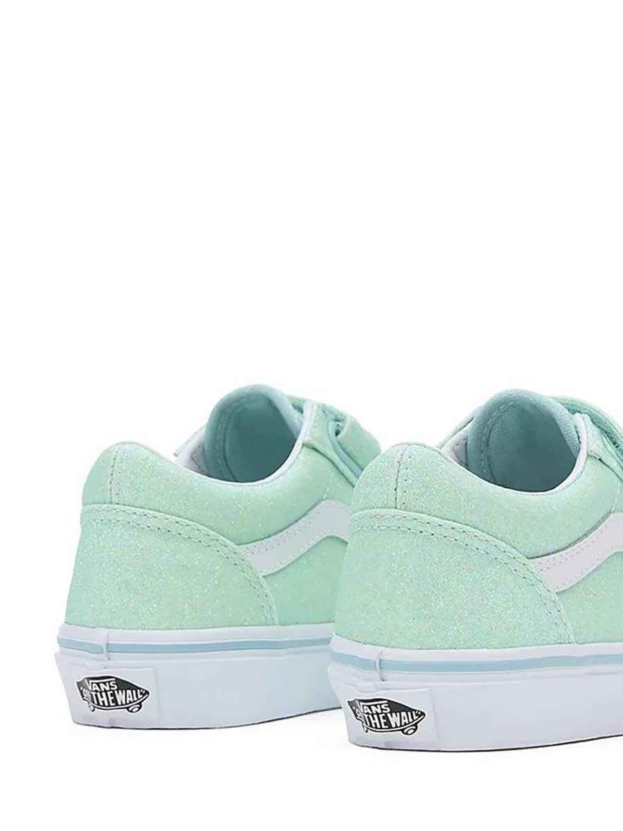 Vans Uy Old Skool V Glitter Pastel Blue In Baby Blue