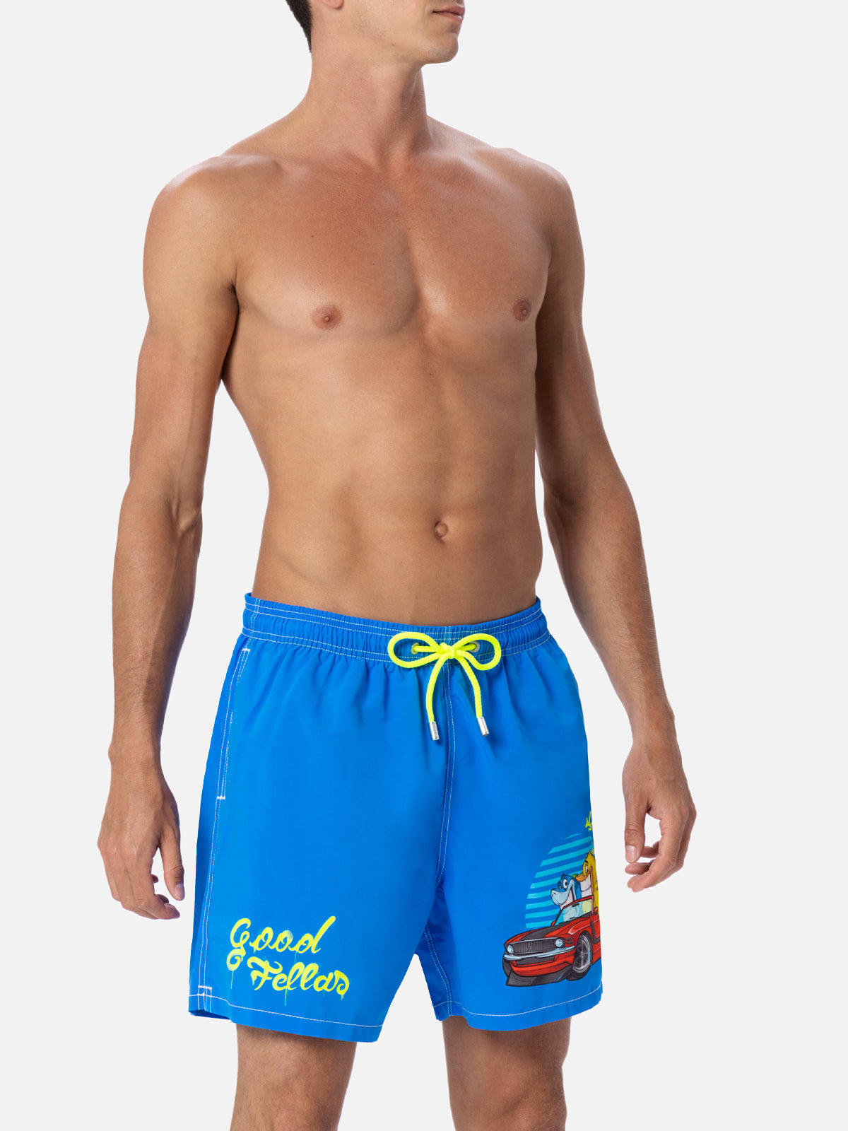 Mc2 Saint Barth Gustavia Cryptopuppets Swimsuit In Sky