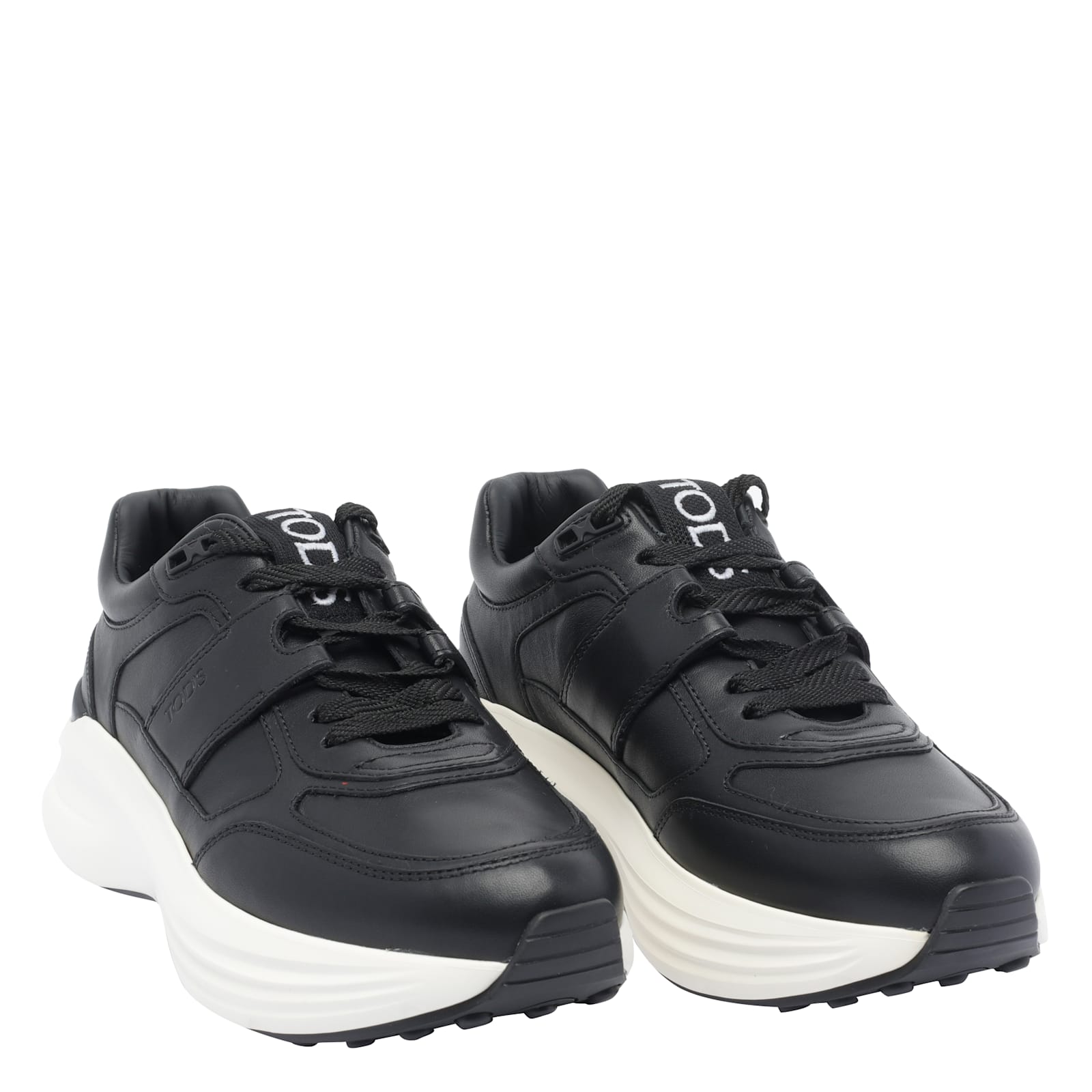 Tod's Leather And Technical Fabric Sneakers In Black