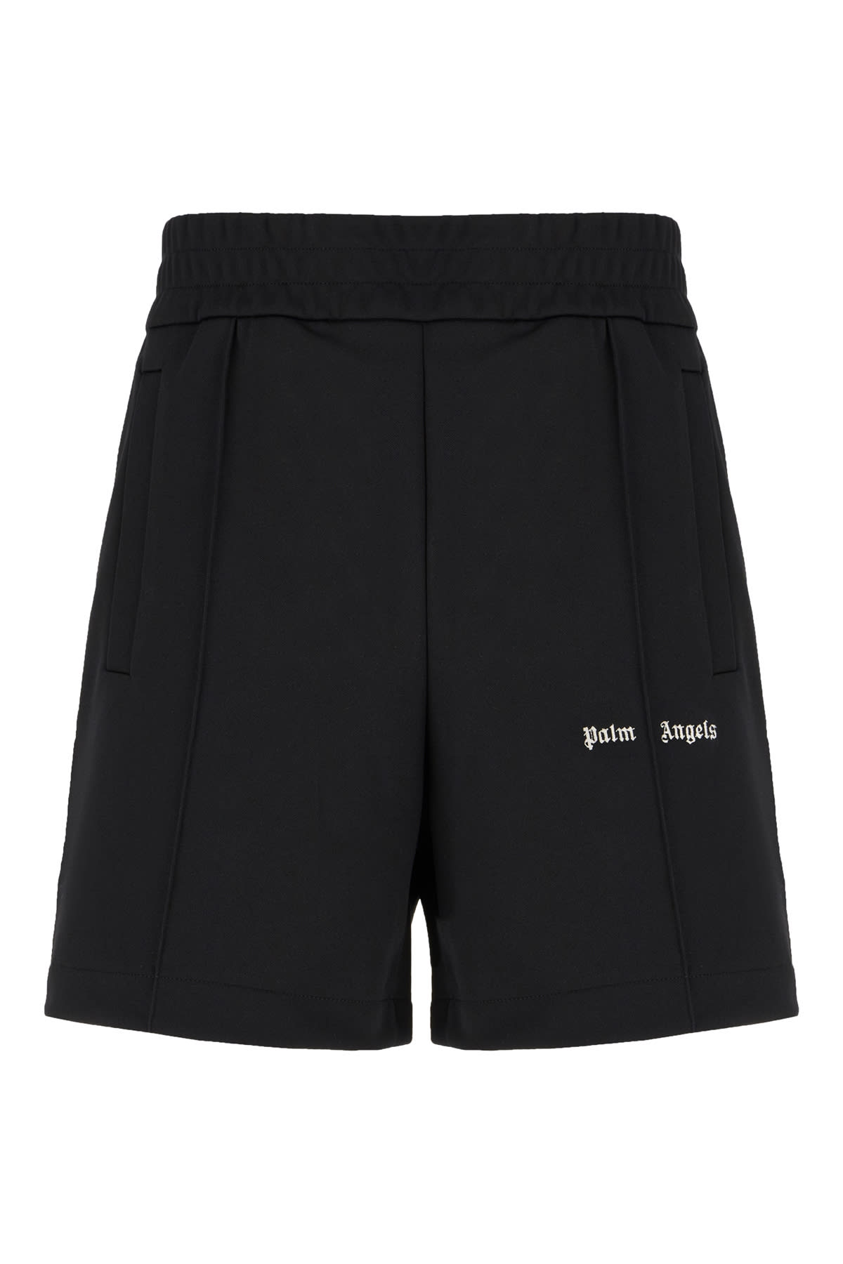 Black Polyester Bermuda Shorts