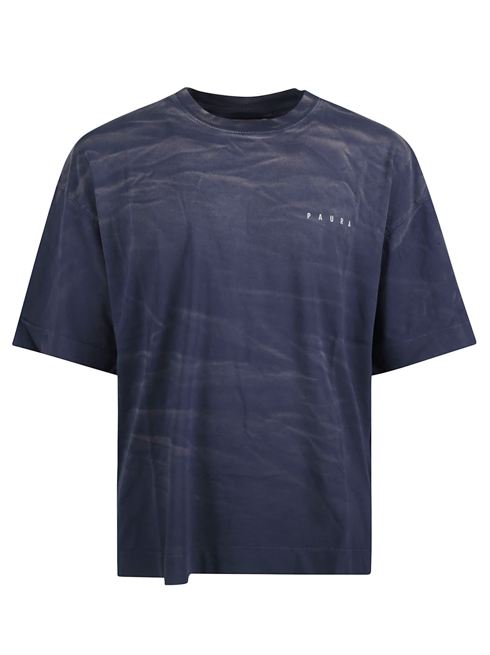 Shop Paura Logo Oversized T-shirt In Blue