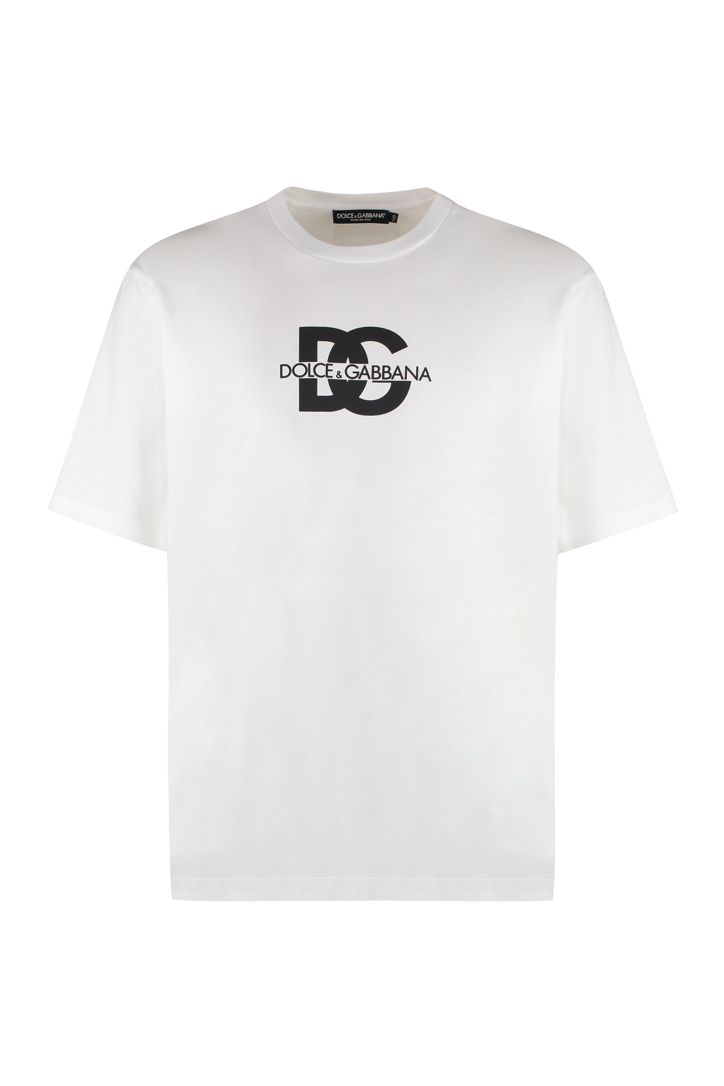 Shop Dolce & Gabbana Cotton Crew-neck T-shirt In Bianco