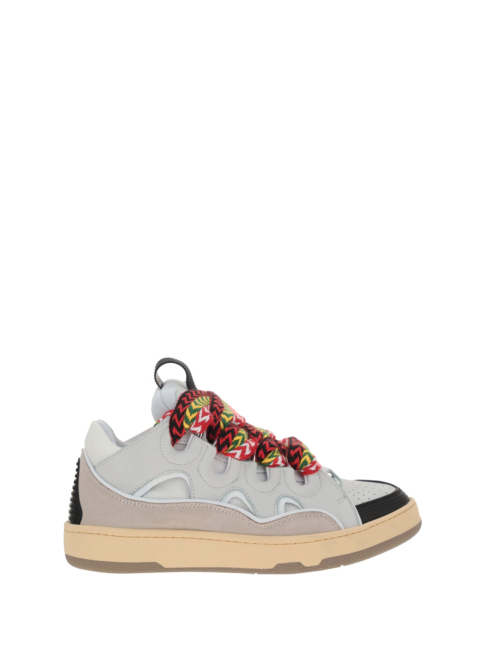 Shop Lanvin Curb Sneakers In Bianco