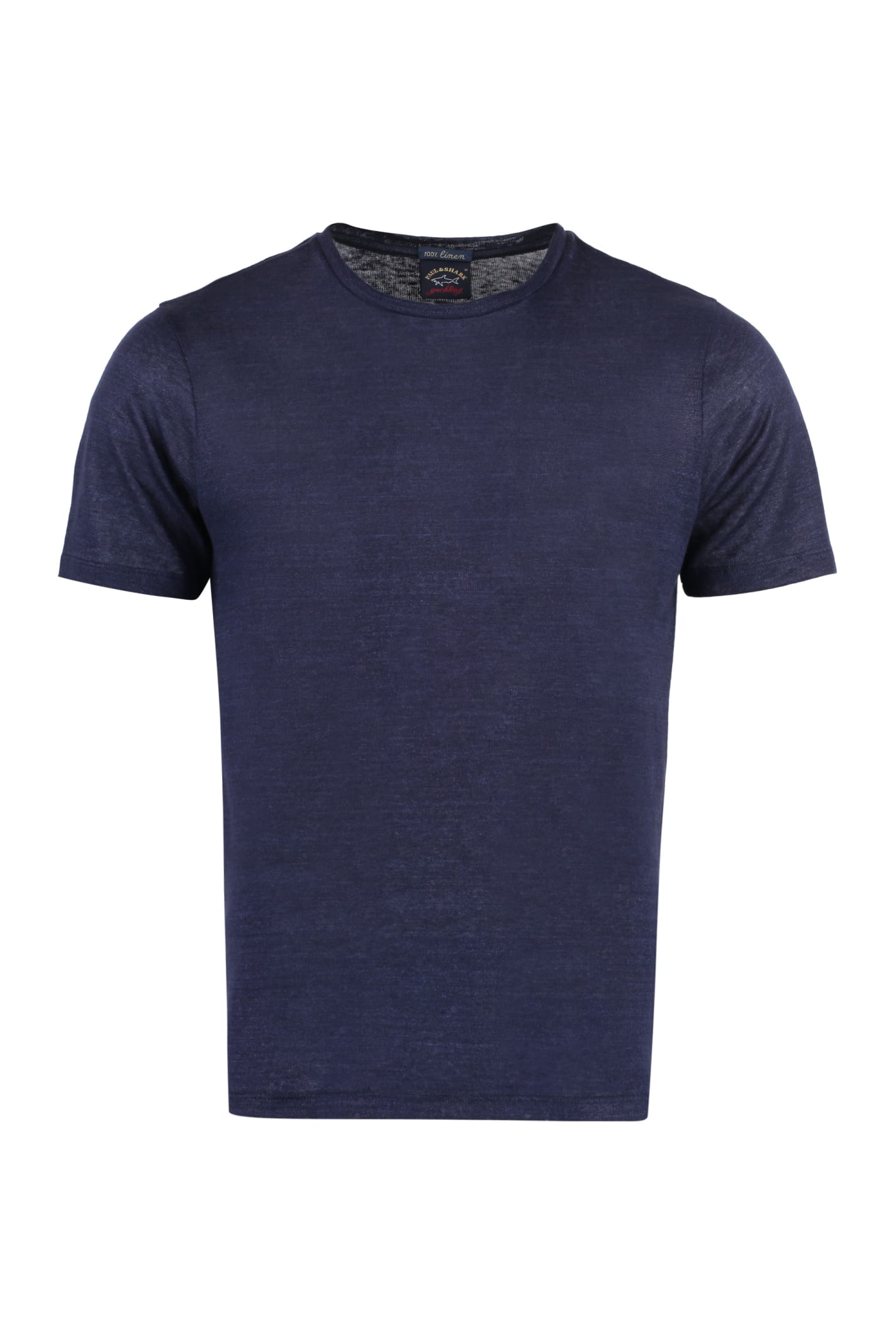 Paul&amp;shark Linen T-shirt In Blue