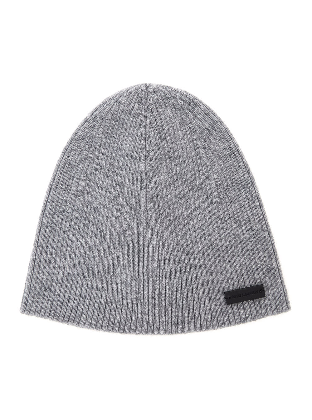 Saint Laurent Grye Beanie With Logo Patch In Cashmere Man In Gray