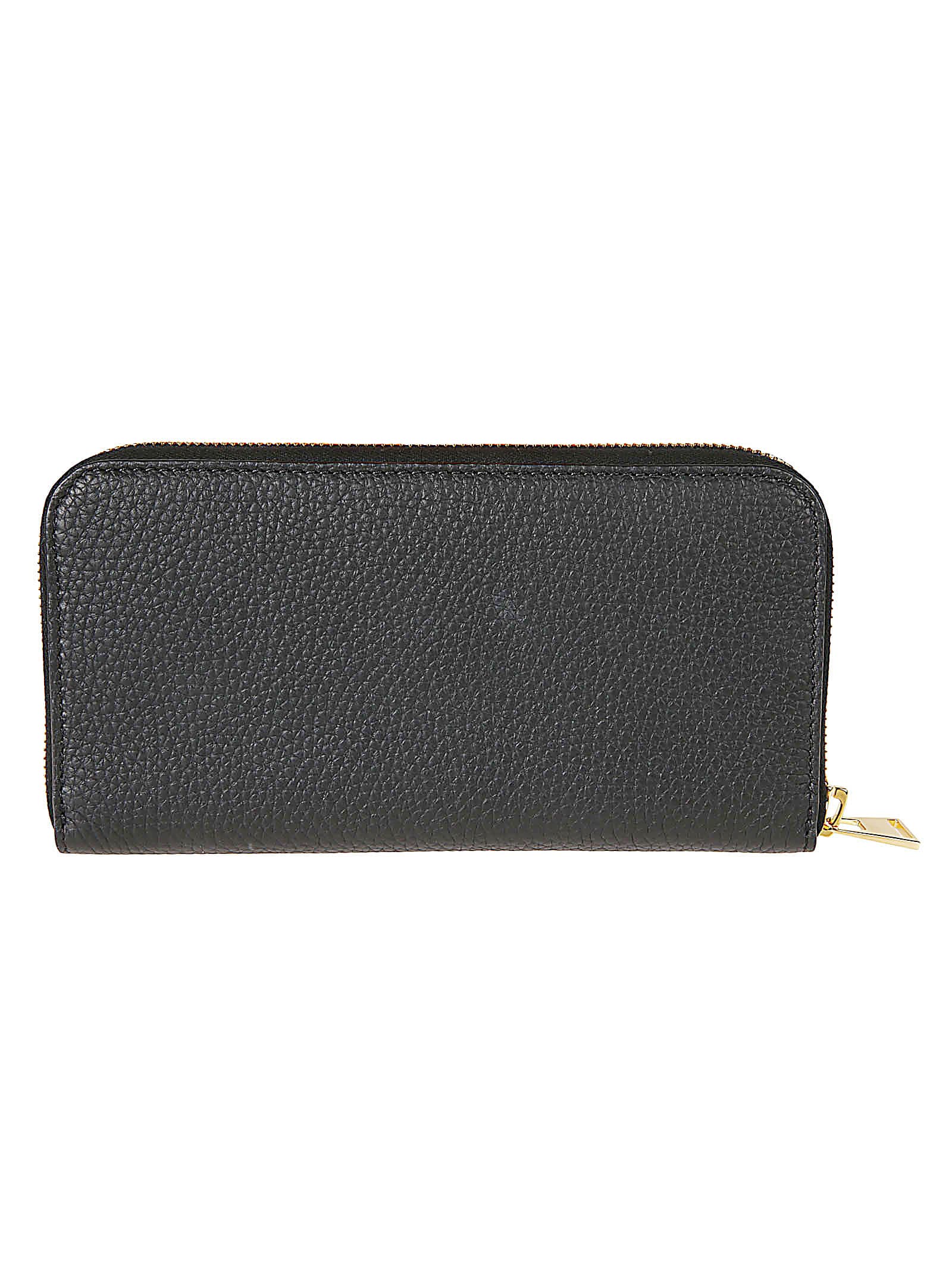 Shop Tom Ford Grained Leather Zip-around Wallet In Black