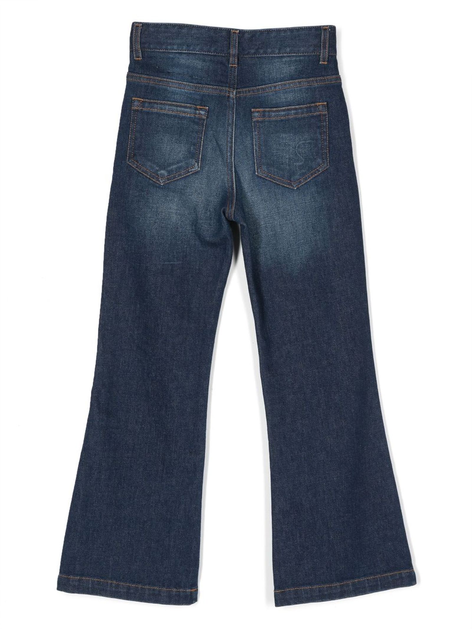Shop Chloé Dark Blue Stretch-cotton Denim Jeans In Denim Scuro