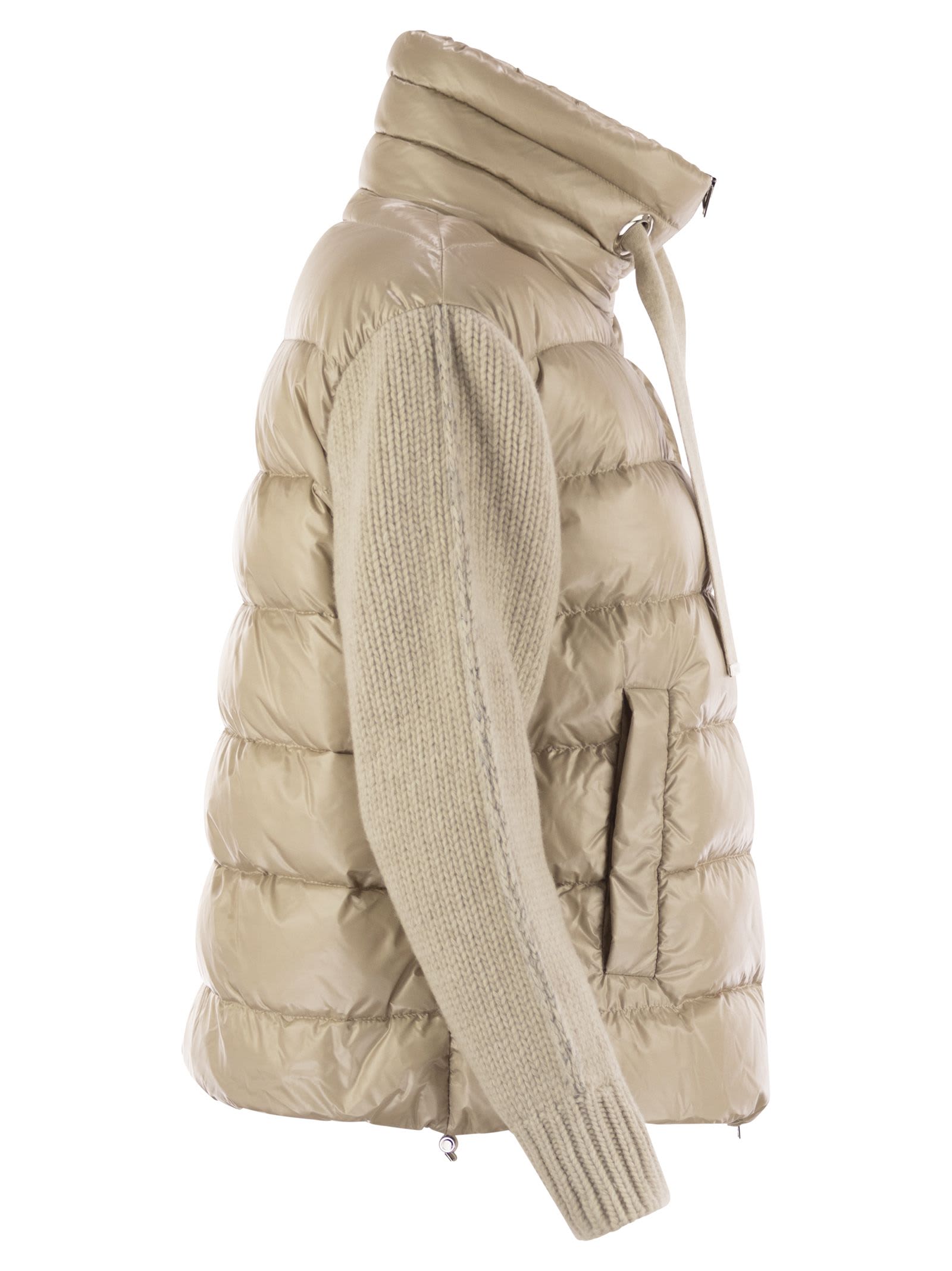 Herno Resort Jacket In Ultralight Nylon And Mesh In Brown
