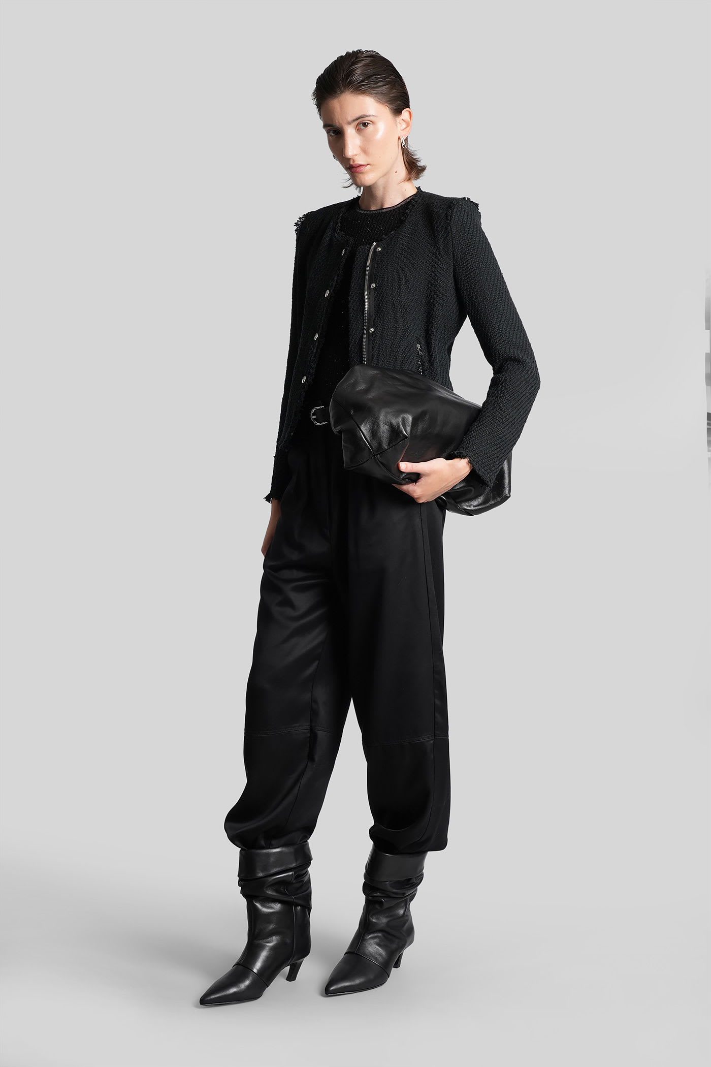 Iro Agnette Casual Jacket In Black Cotton In Black